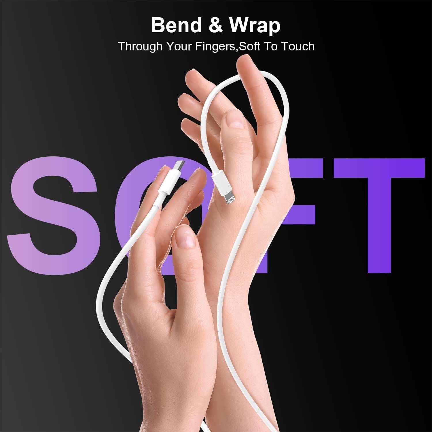 Paquete de 2 Cables de Carga Rápida USB-C a Lightning 3m Citelect