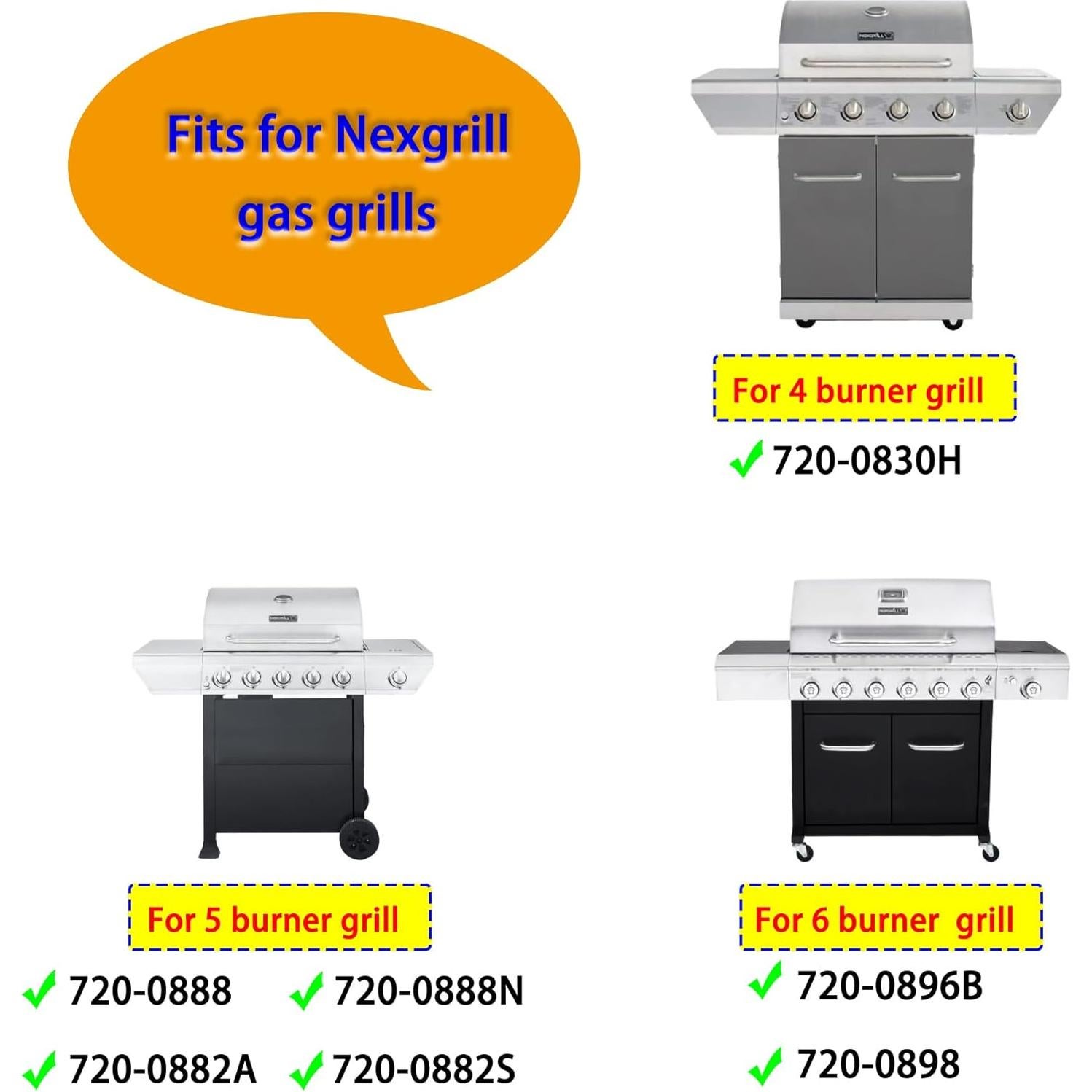 Placas de Calor Direct Store DP148 para Parrilla Nexgrill