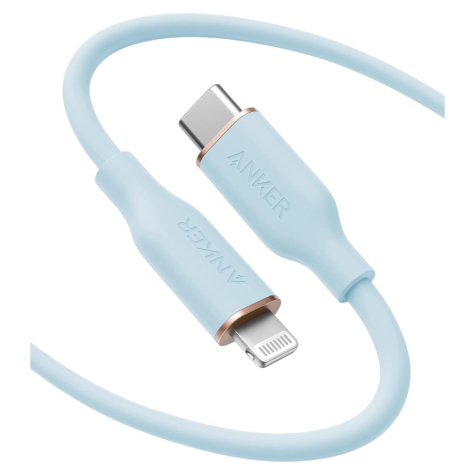 Cable USB-C a Lightning Anker 1.8 m Carga Rápida Azul