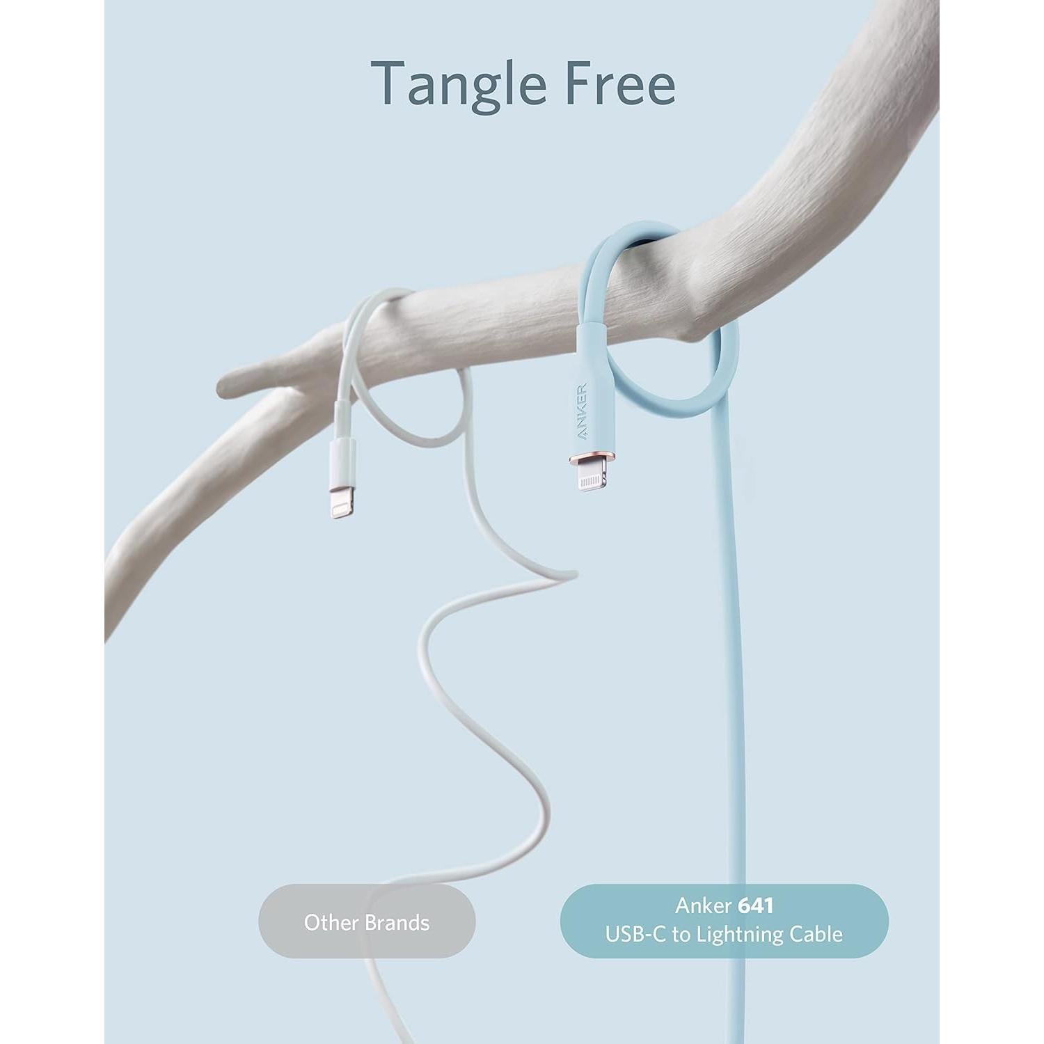 Cable USB-C a Lightning Anker 1.8 m Carga Rápida Azul