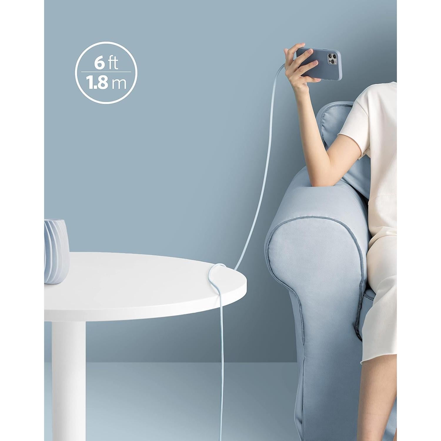 Cable USB-C a Lightning Anker 1.8 m Carga Rápida Azul