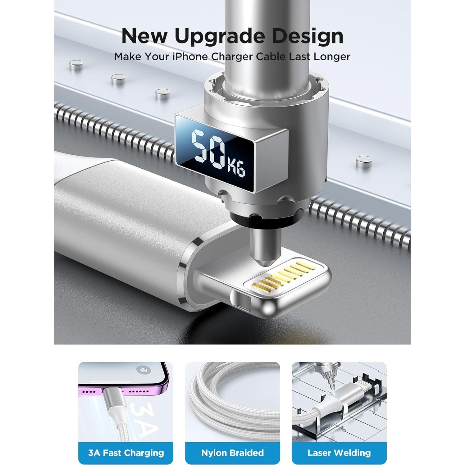 Cable de Cargador Lightning Aioneus 6 pies (1.83 m) MFi