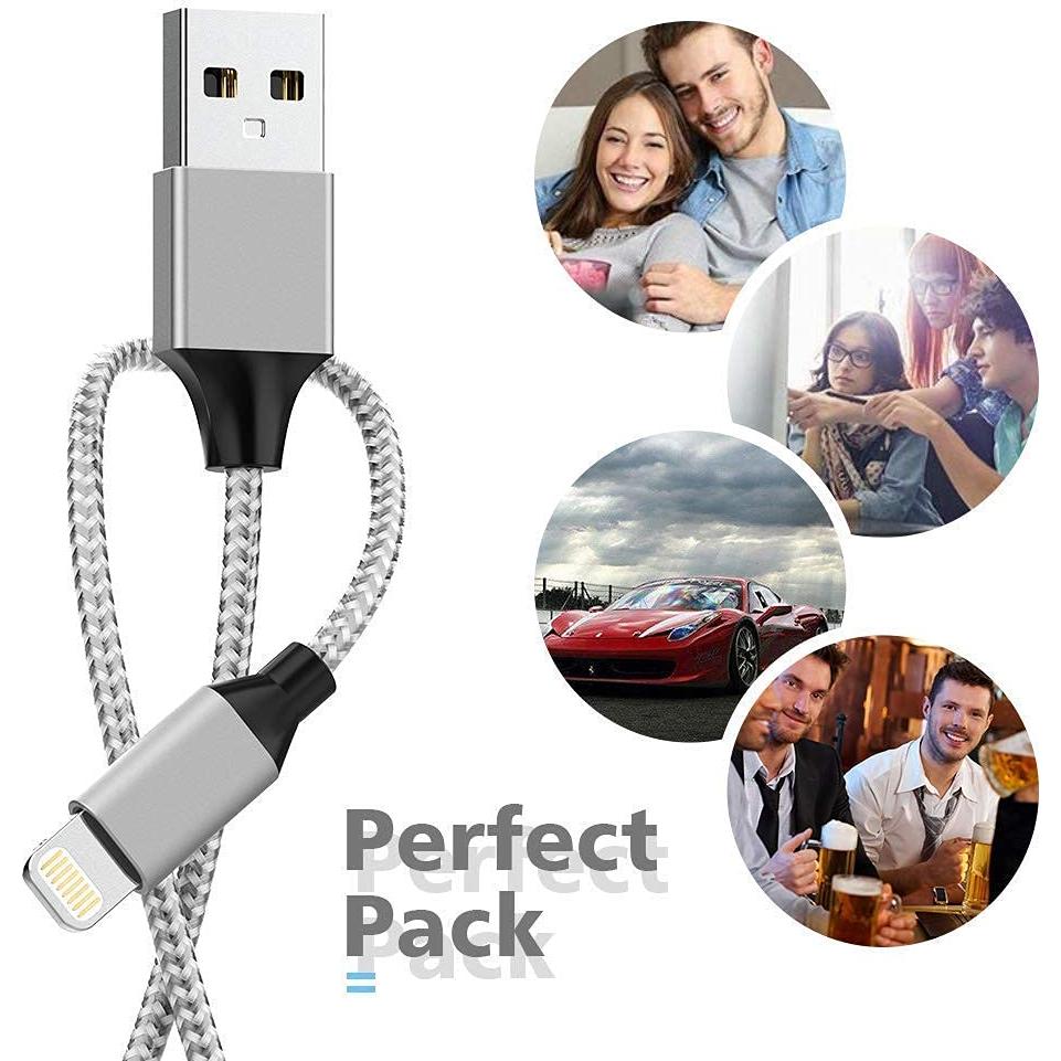 Cable de Carga Lightning YEFOOT 6Pack 3.05m MFi para iPhone