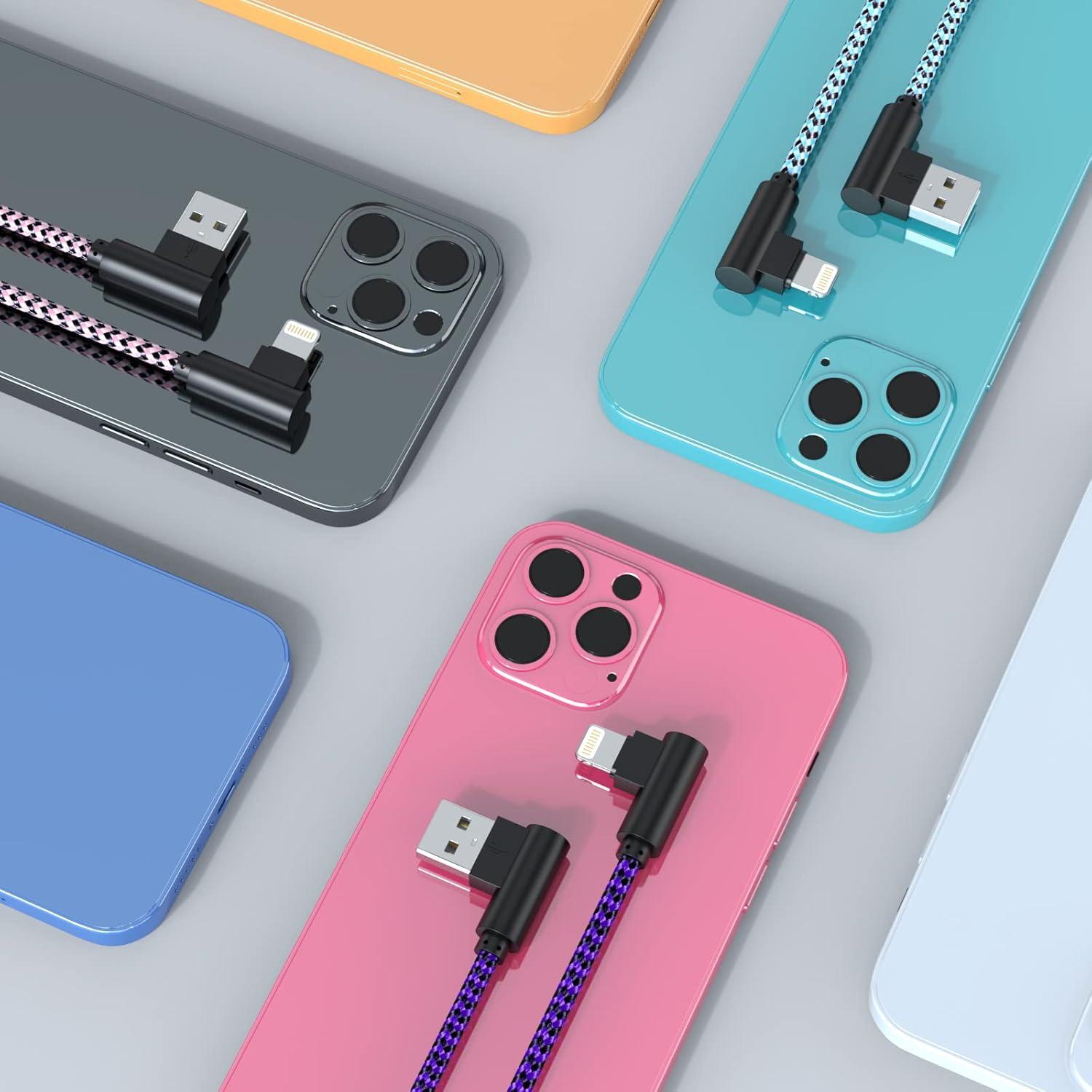 Cable de Carga Lightning 10ft FOXSEA 3 Unidades Trenzado