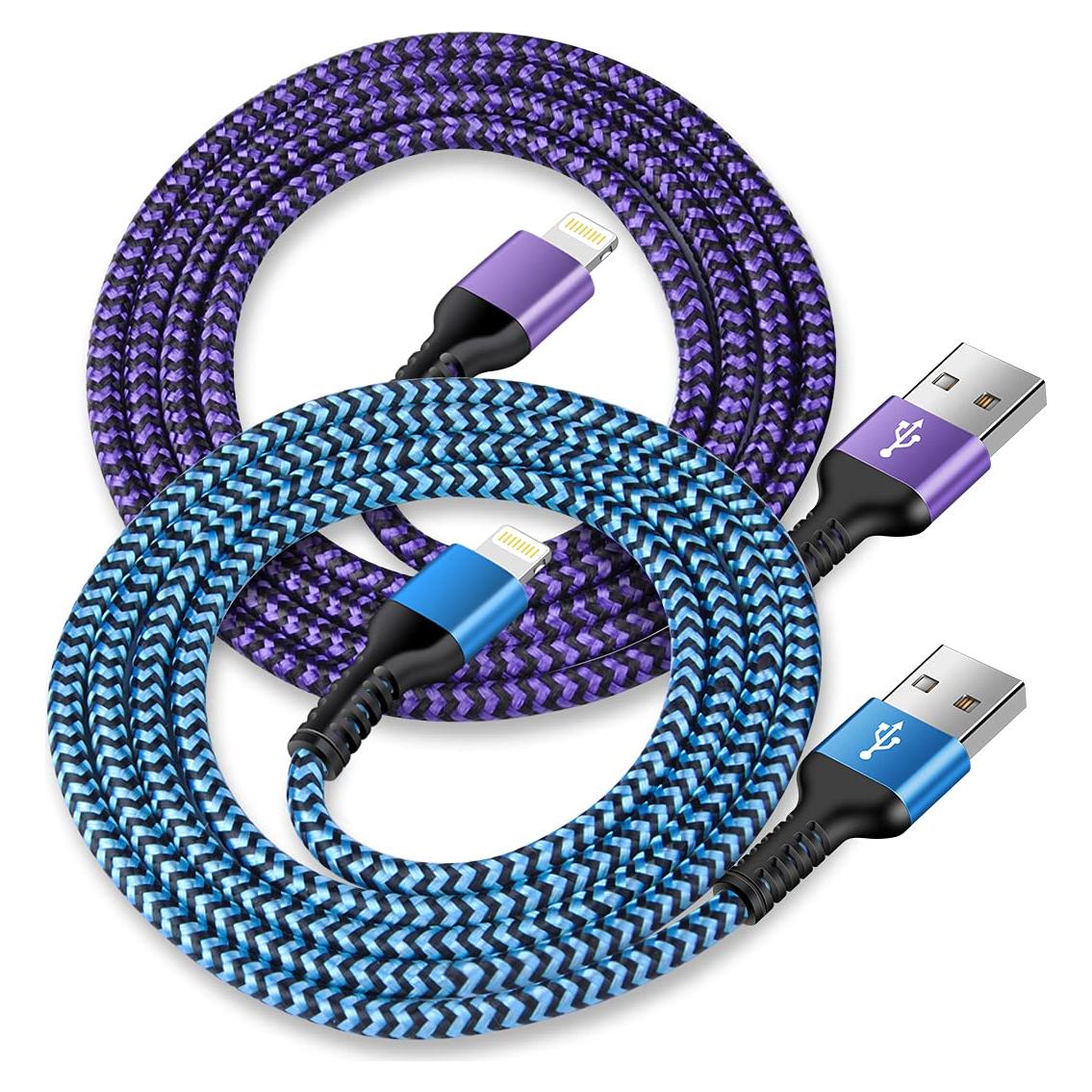 Cable USB A a Lightning 0.91m 2Pack Haoano Carga Rápida