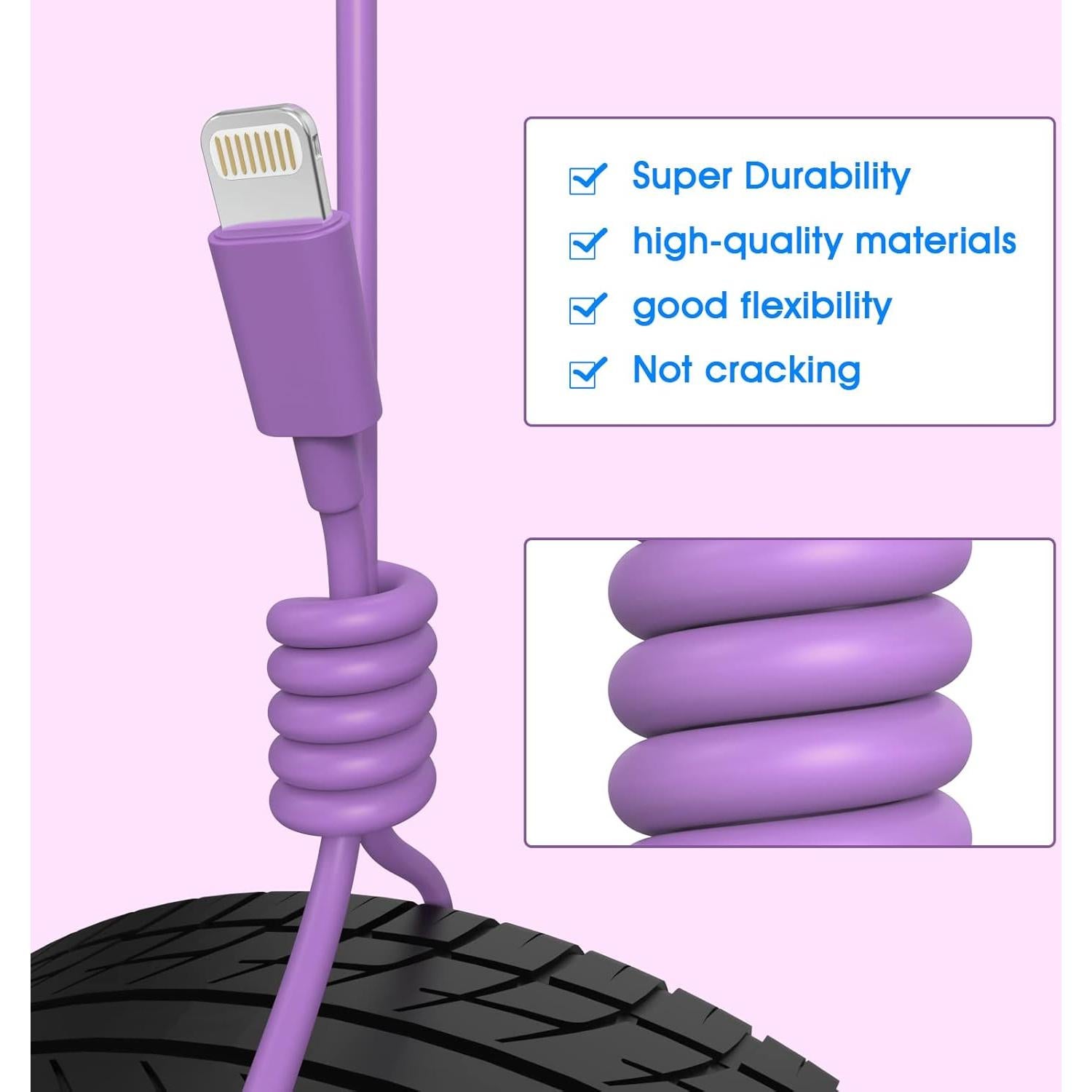 Cargador Lightning MFi VODRAIS 6Pack 3-10 pies Carga Rápida