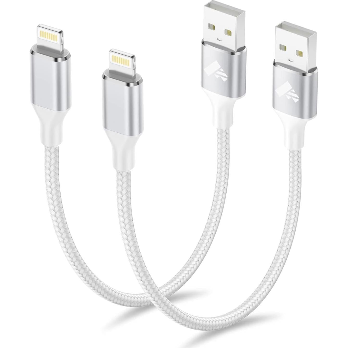 Cable de Carga Rápida Aioneus USB A a Lightning 1 Pie 2 Pack