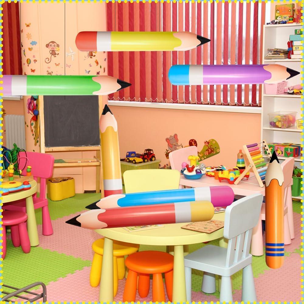 6 Lápices Inflables Gigantes Denylo Pro Decoración Fiesta