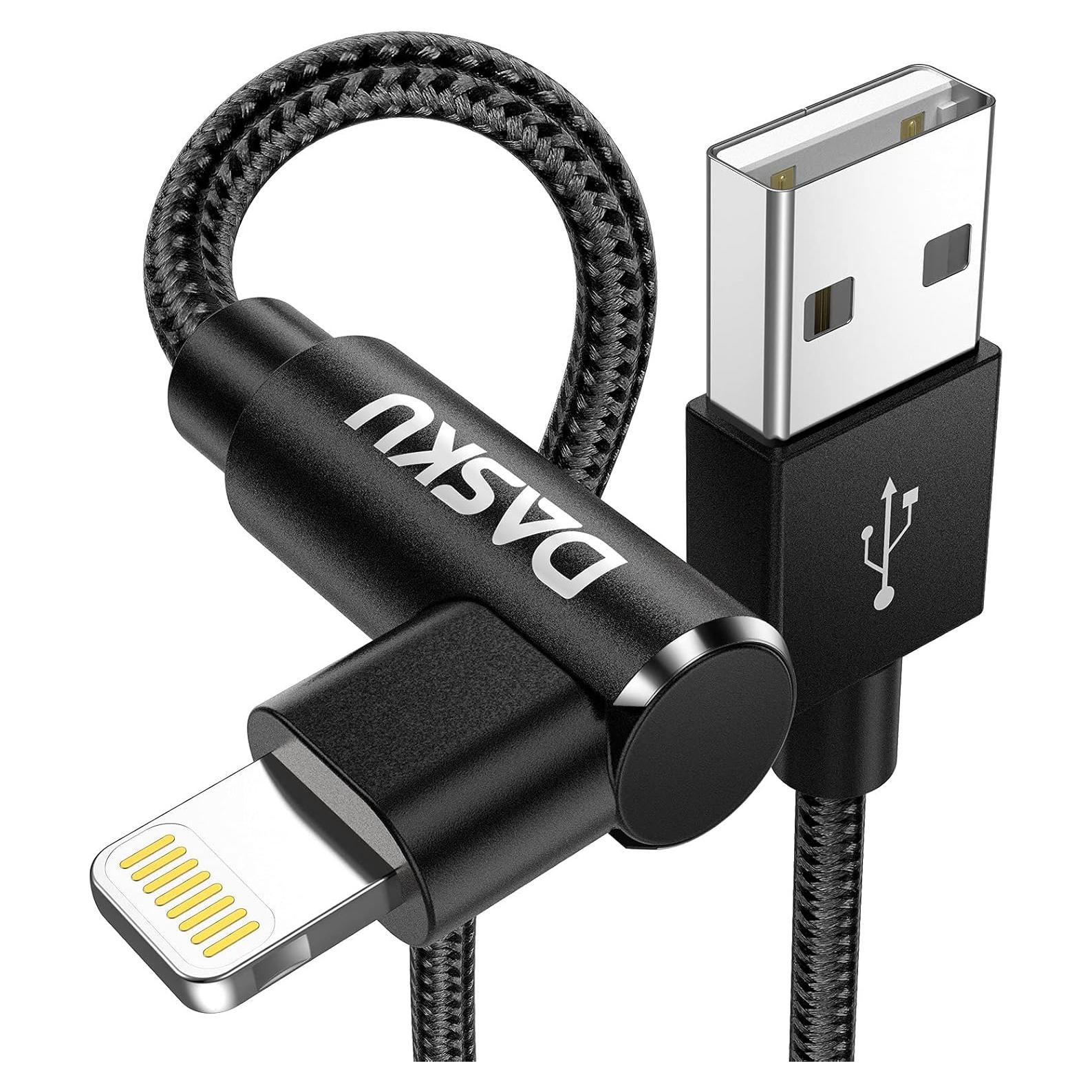 Cable de Carga 90 Grados Dasku 3m Nylon Compatible iPhone