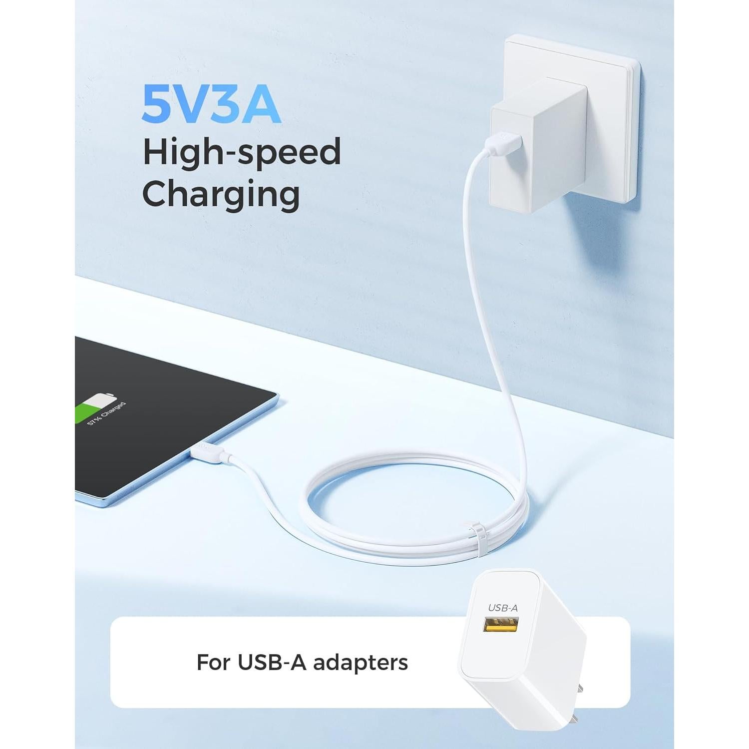 Cable USB A a C 1.83m Cable Matters 3-Pack Blanco 15W