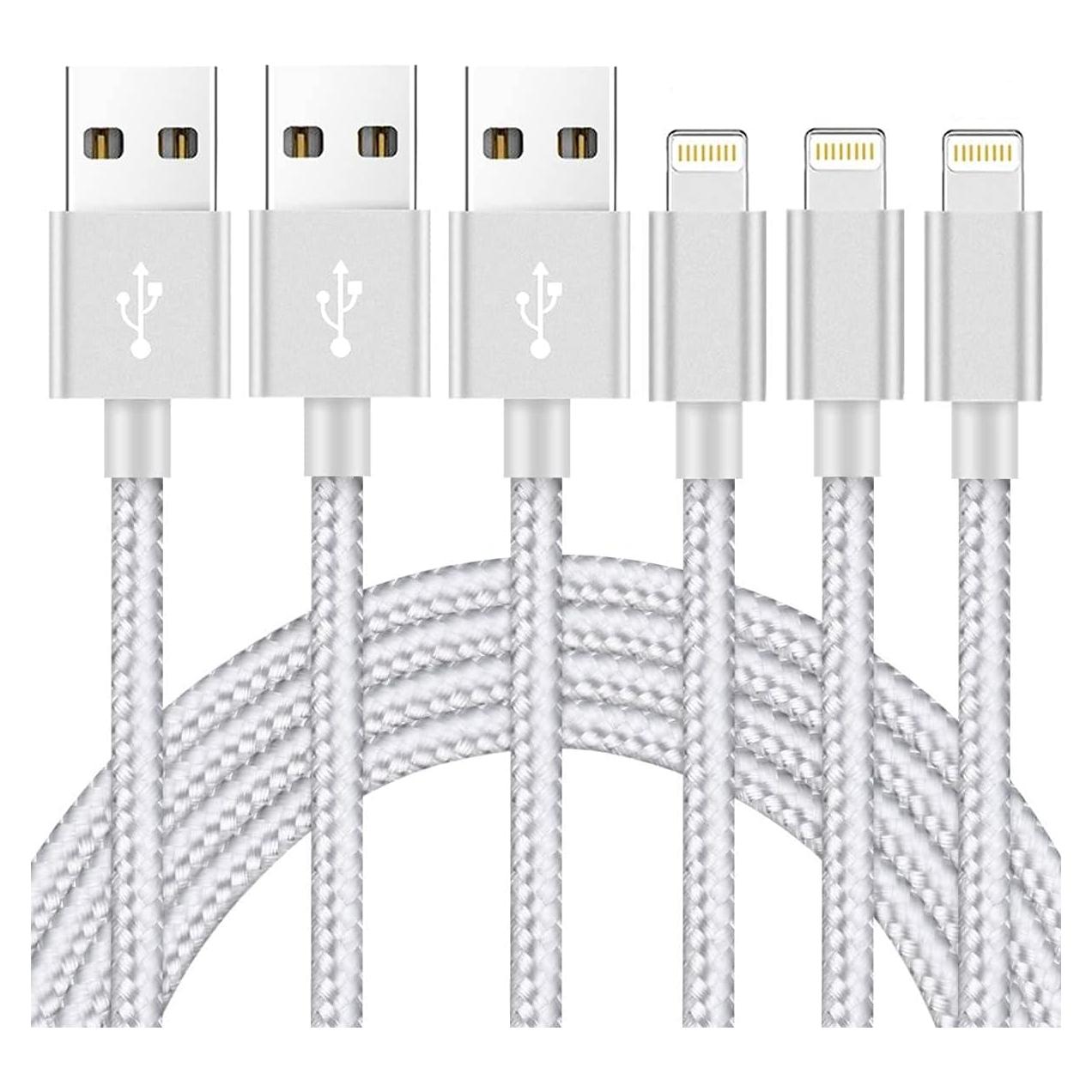 Cable de Carga USB Lightning Ximytec 3 Unidades 9.14m Alta Velocidad