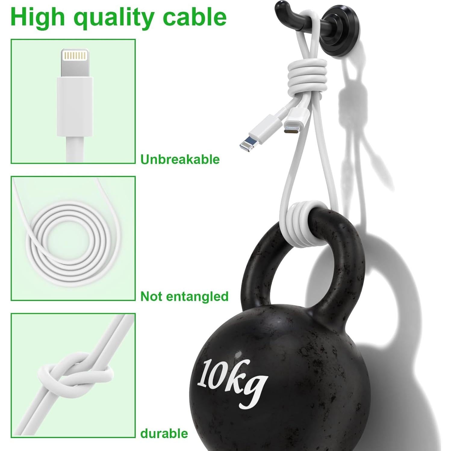 Cable USB C a Lightning iGENJUN 1.83M 5 Unidades Carga Rápida