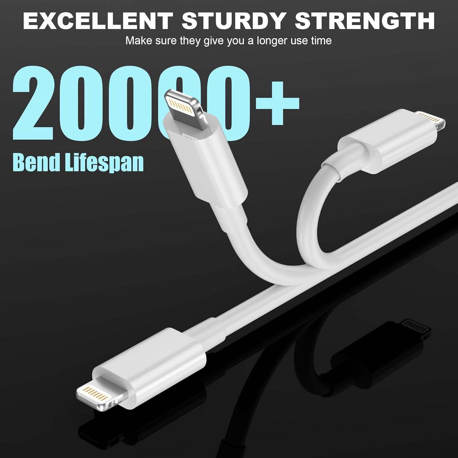 Cable USB A a Lightning MFi Lieyichan 0.91m para iPhone/iPad