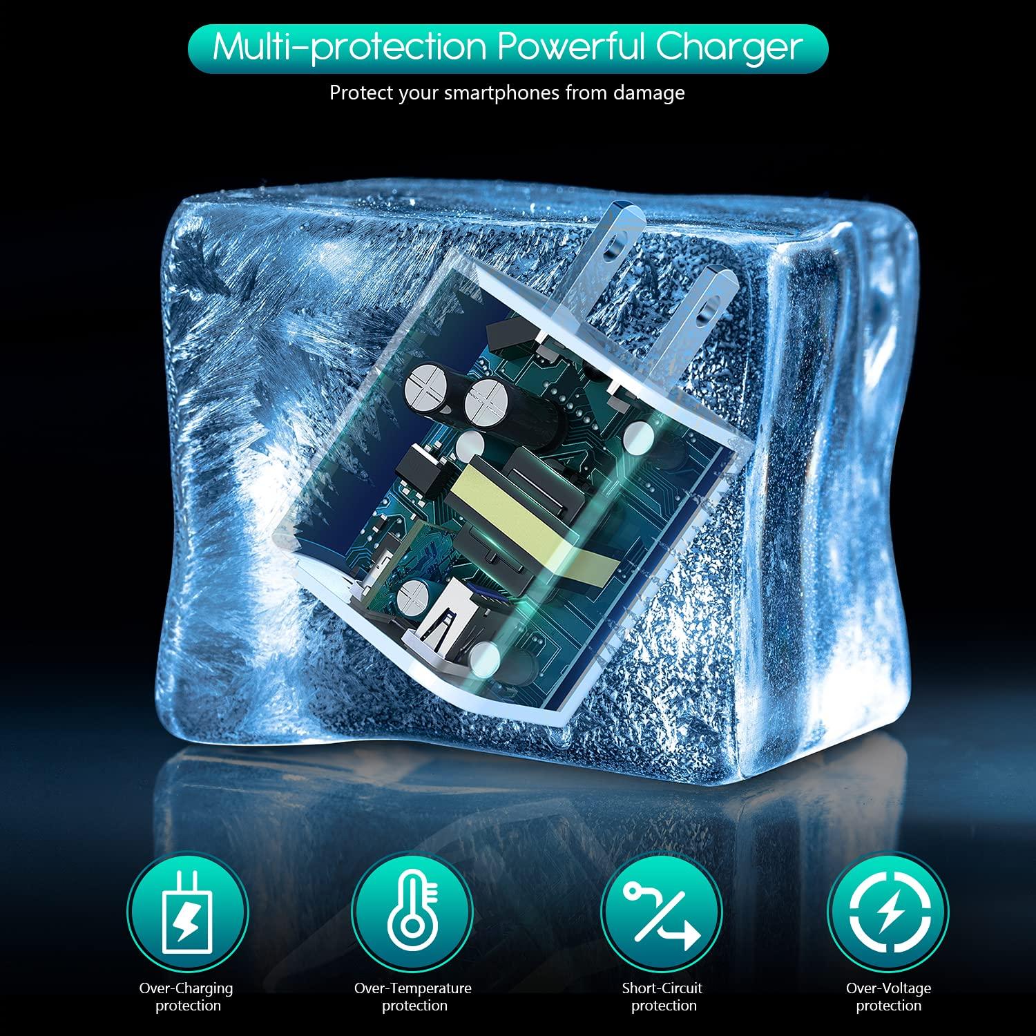 Cargador iPhone 2 Piezas 10FT Lightning USB Blanco