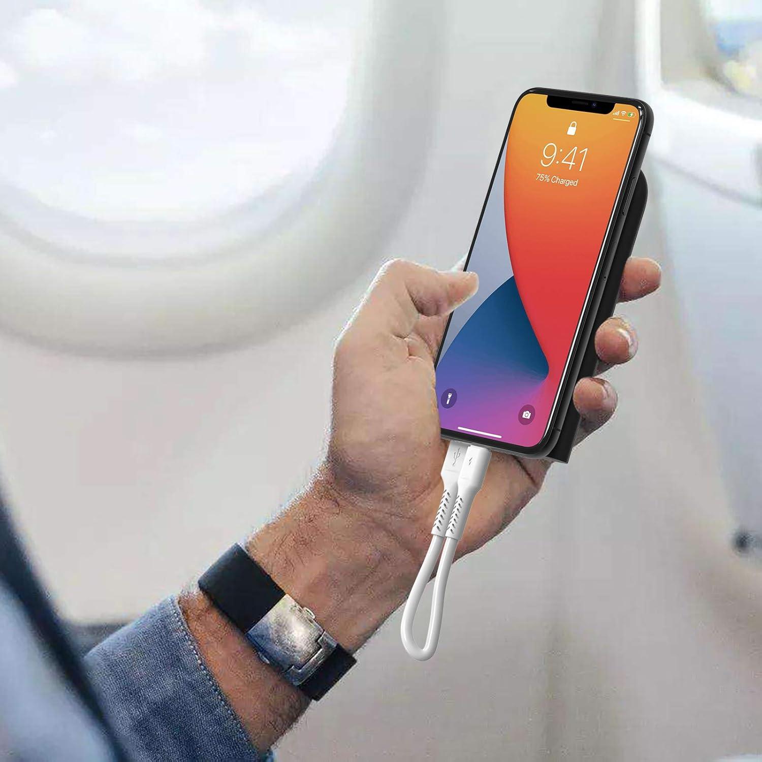 Cable USB a Lightning 15 cm ULIFTUS 5Pack Carga Rápida