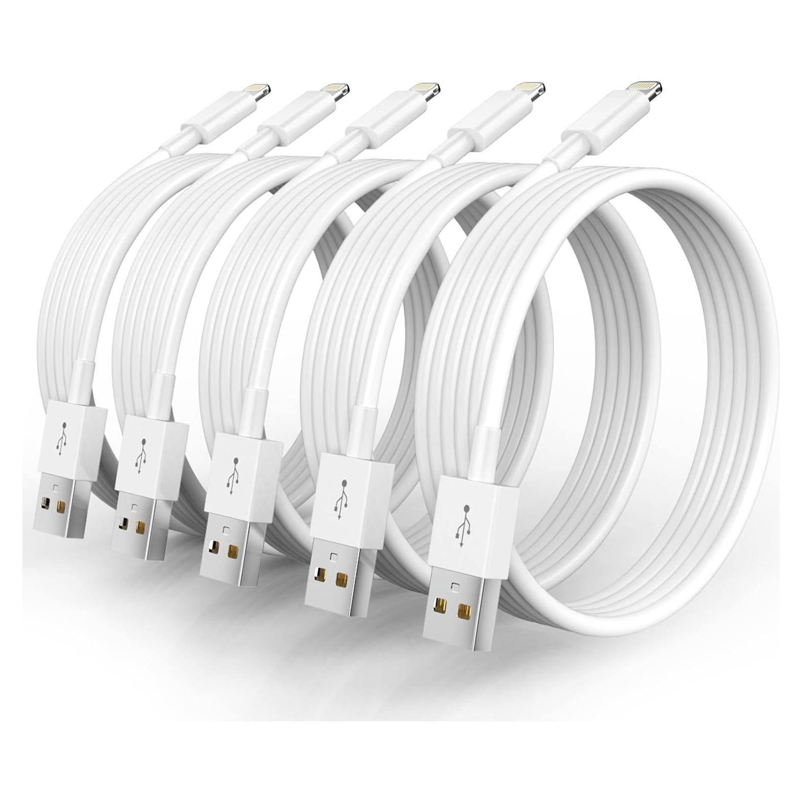 Cable de Carga Lightning VODRAIS 5 Unidades 3.05 m Carga Rápida