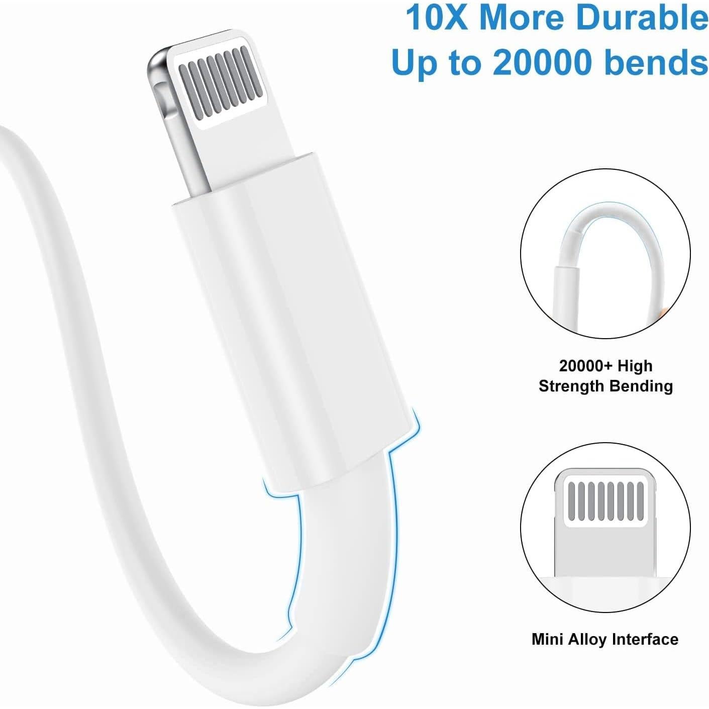 Cable de Carga Rápida USB C a Lightning Cionum 3m 20W