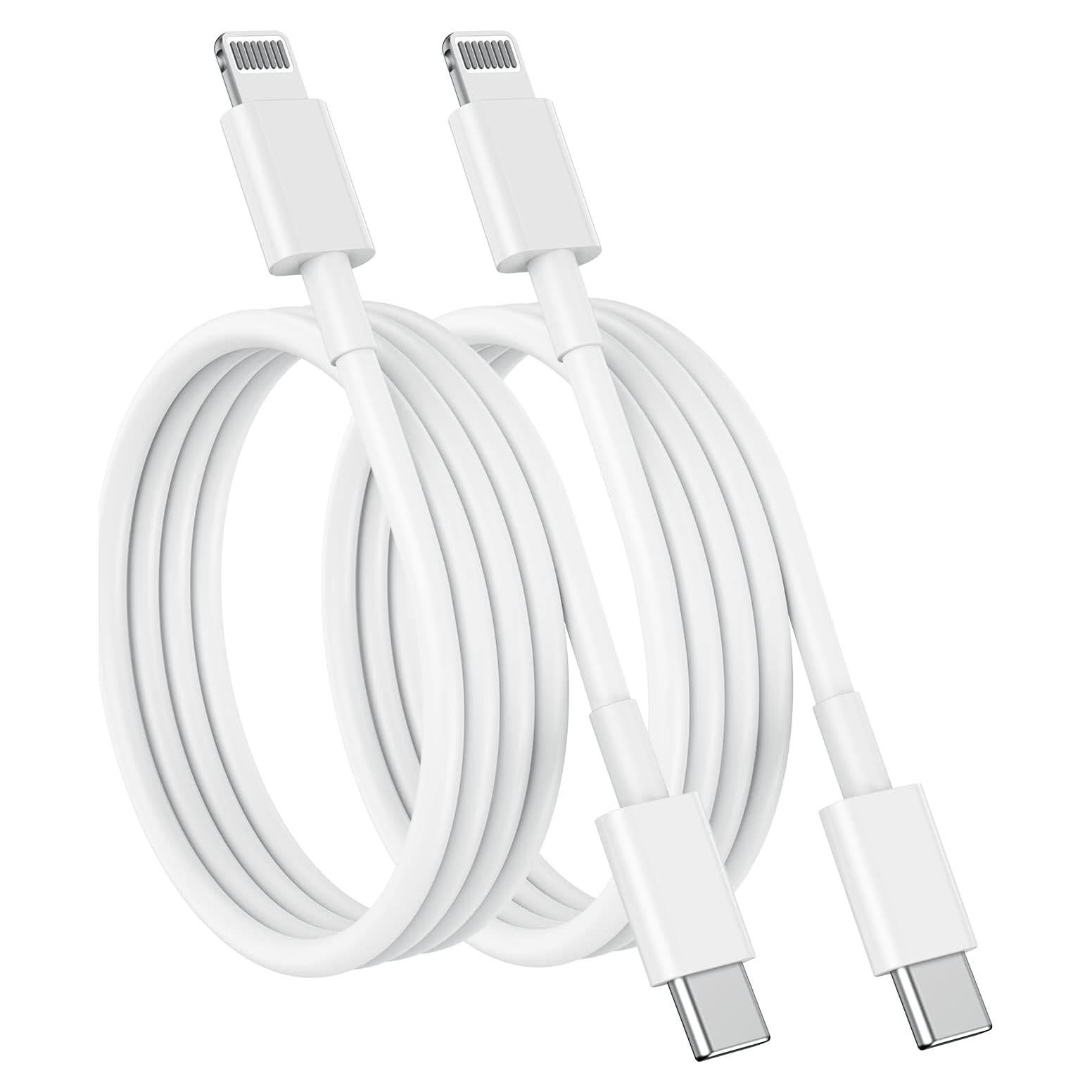 Cable USB C a Lightning 2Pack 1.83m Cargador Rápido Apple