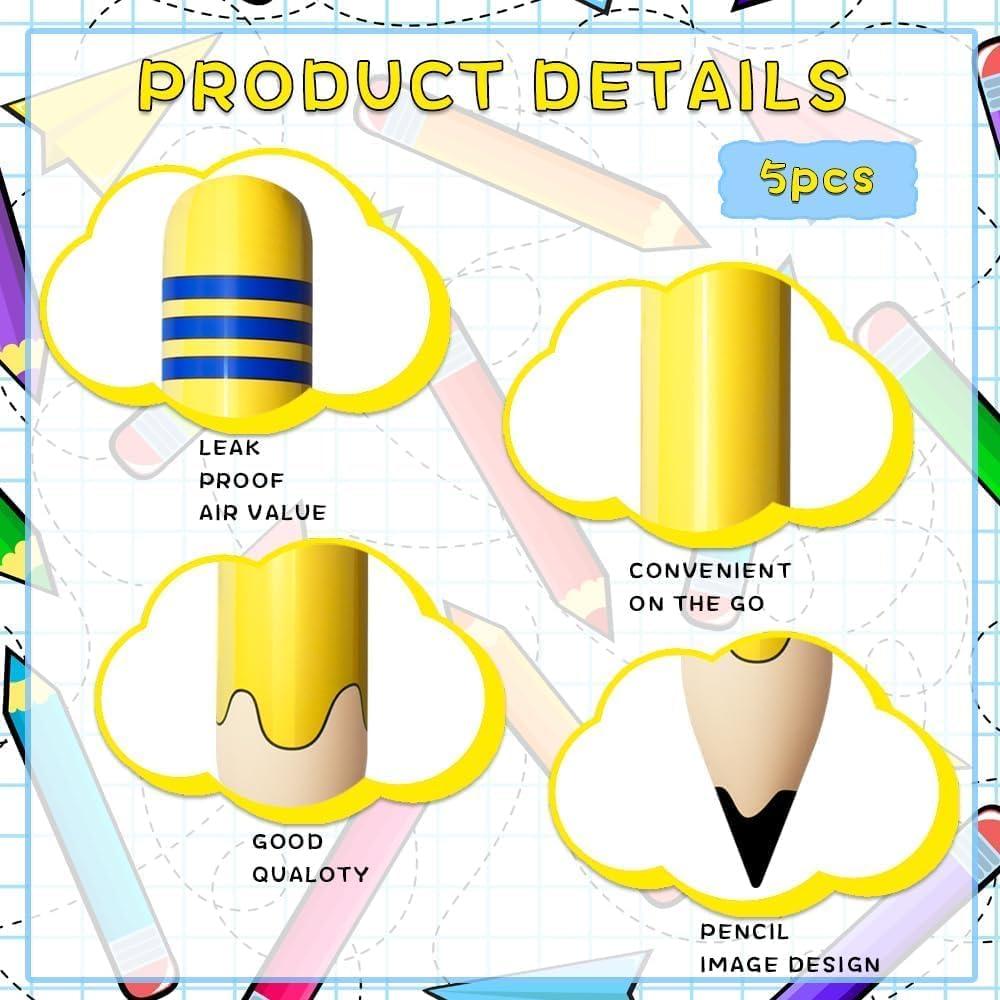 Globos Lápiz Inflables 5 Pcs Denylo Pro Decoración Fiesta