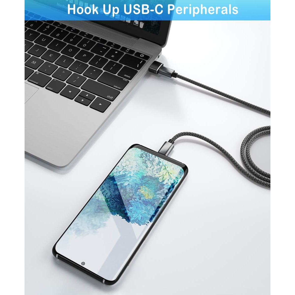 Adaptador USB C a USB A Elebase 4 Pack Negro - Cargador