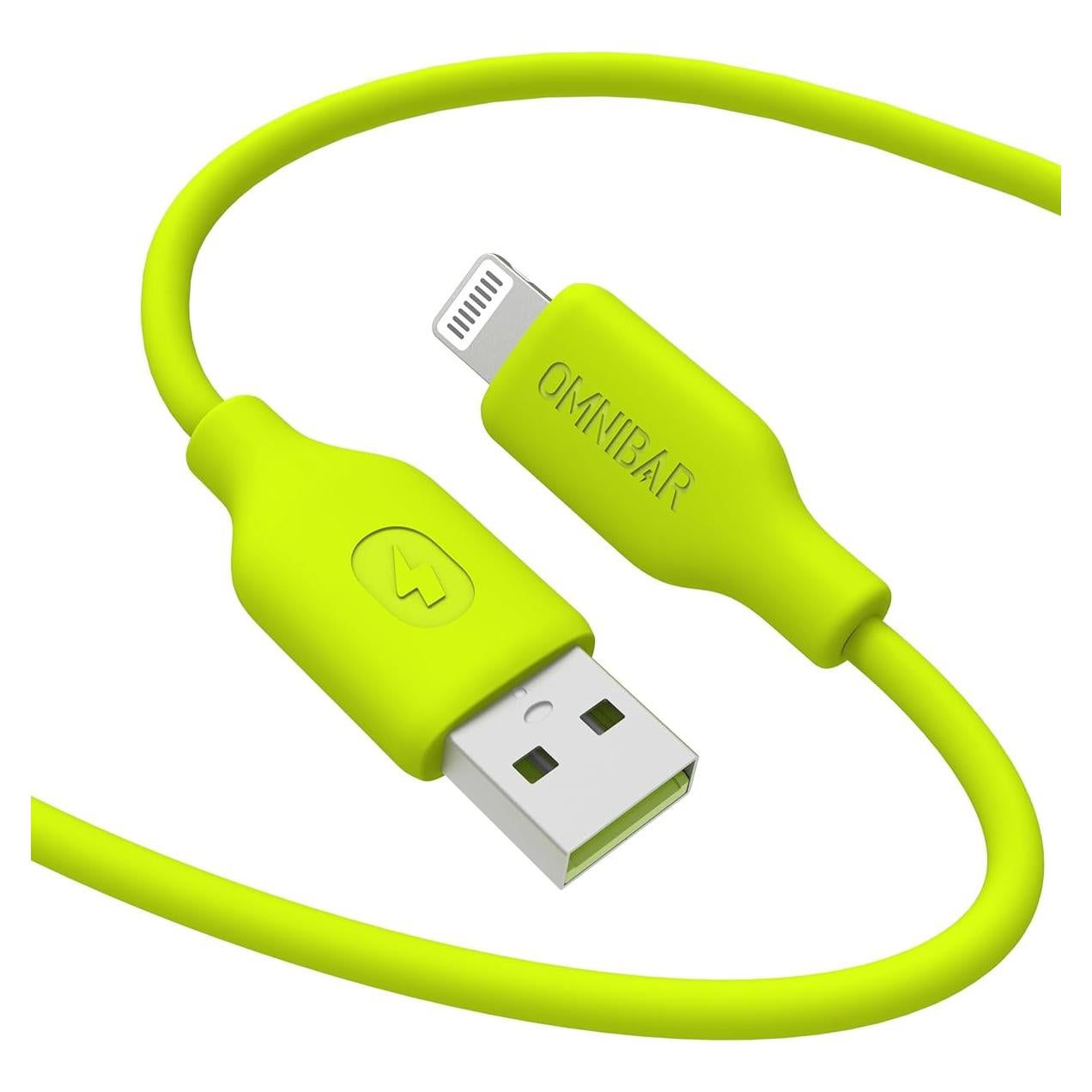 Cable USB A a Lightning MFi Omnibar 1.83m Verde Lima