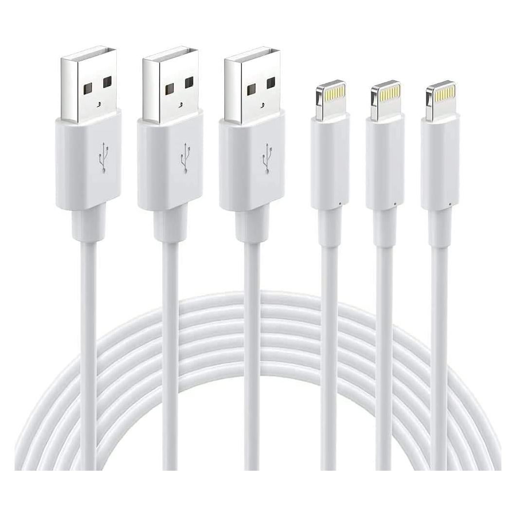 Cable Lightning MFi Nikolable 3Pack 1.83m Carga Rápida iPhone