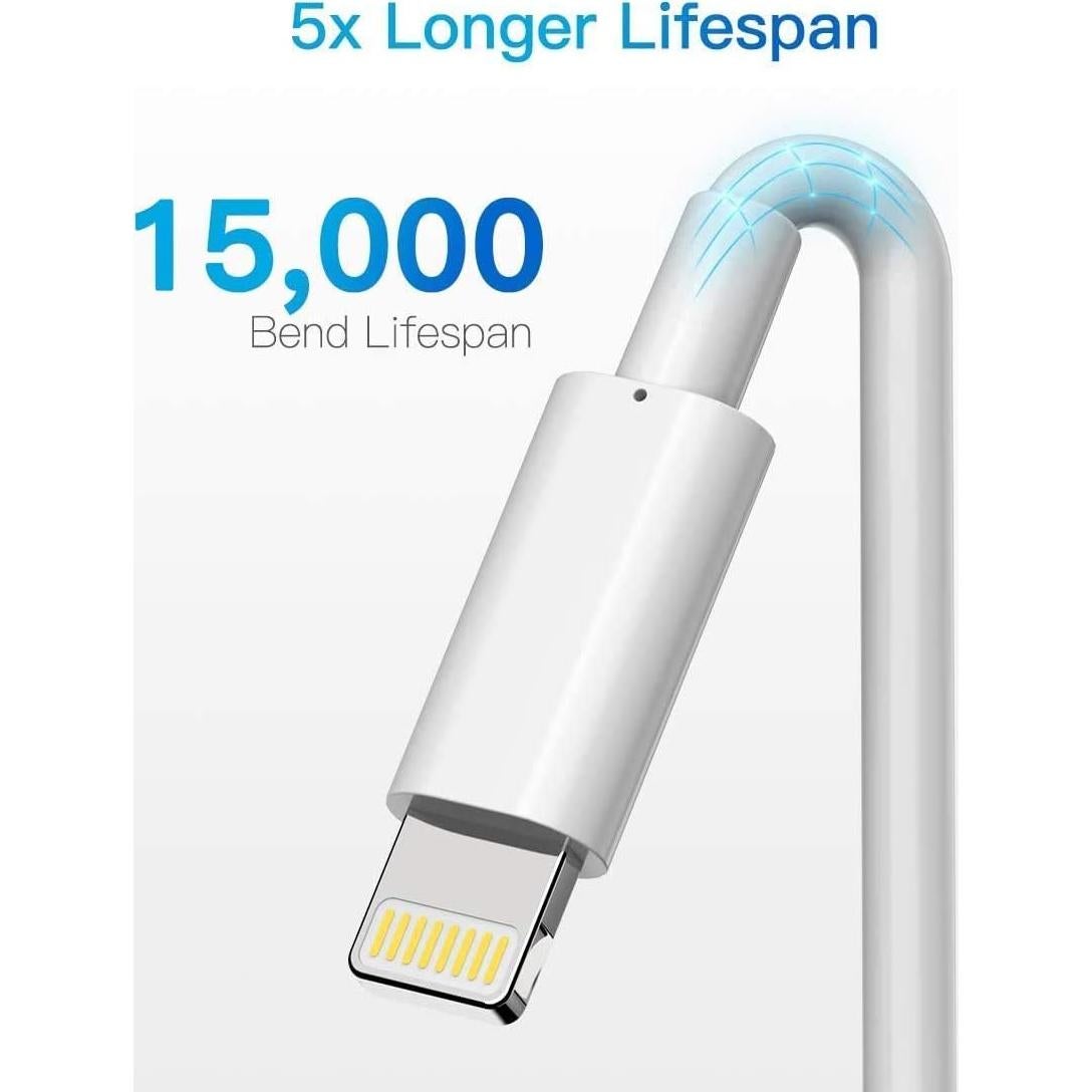 Cable Lightning MFi Nikolable 3Pack 1.83m Carga Rápida iPhone