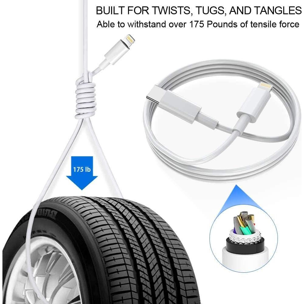 Cargador Rápido 20W USB C PD con Cable 6 pies para iPhone