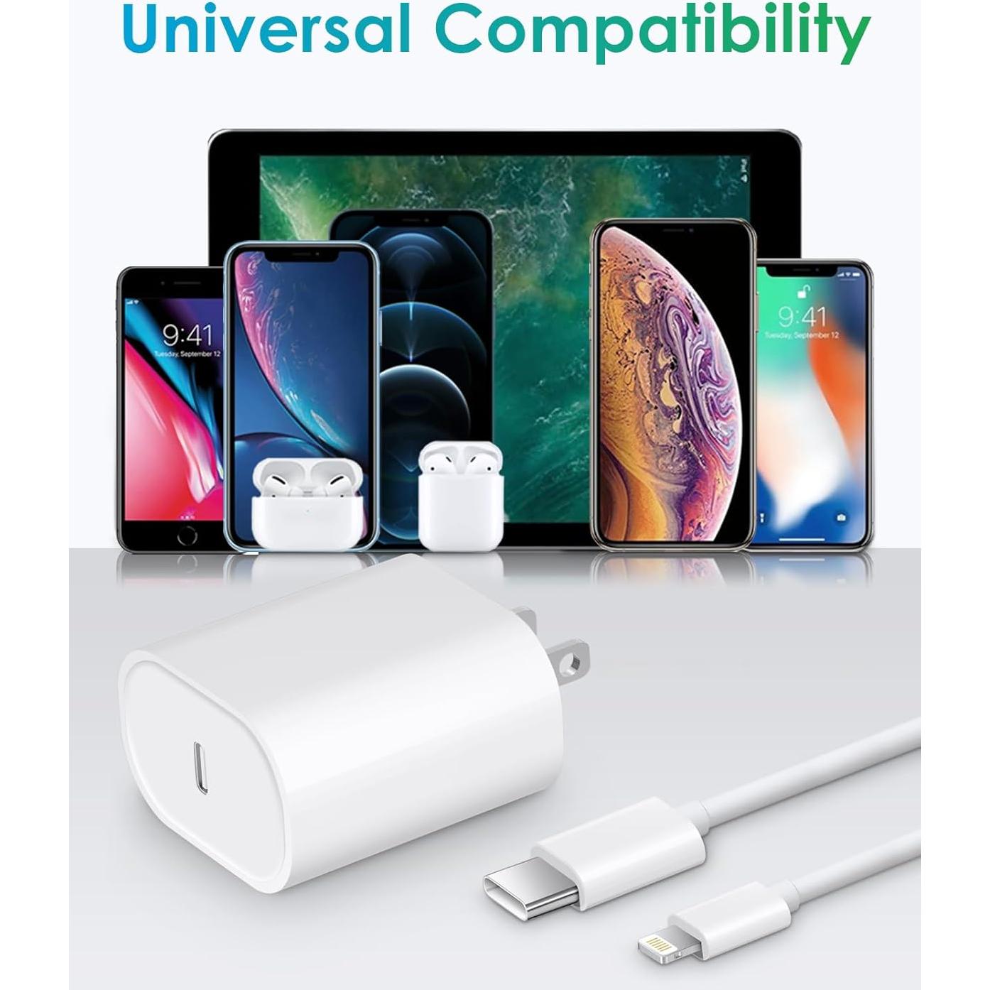 Cargador Rápido 20W CXX con Cable de 1.83m para iPhone