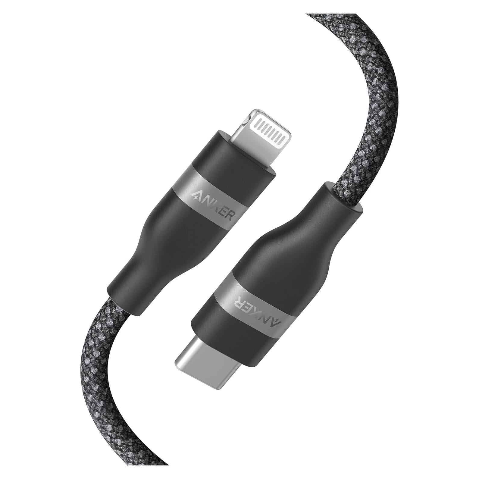 Cable USB C a Lightning Anker 91.44 cm trenzado reciclado