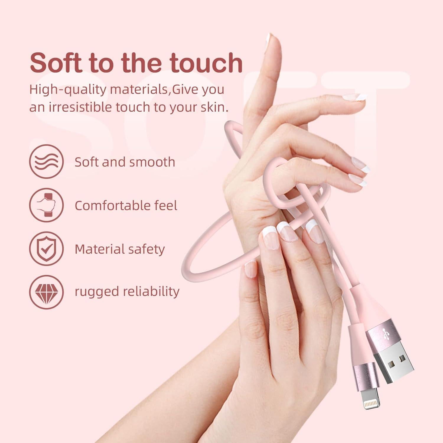 Cargador Rápido MenoSupp para iPhone - 3 Cables Lightning 3m