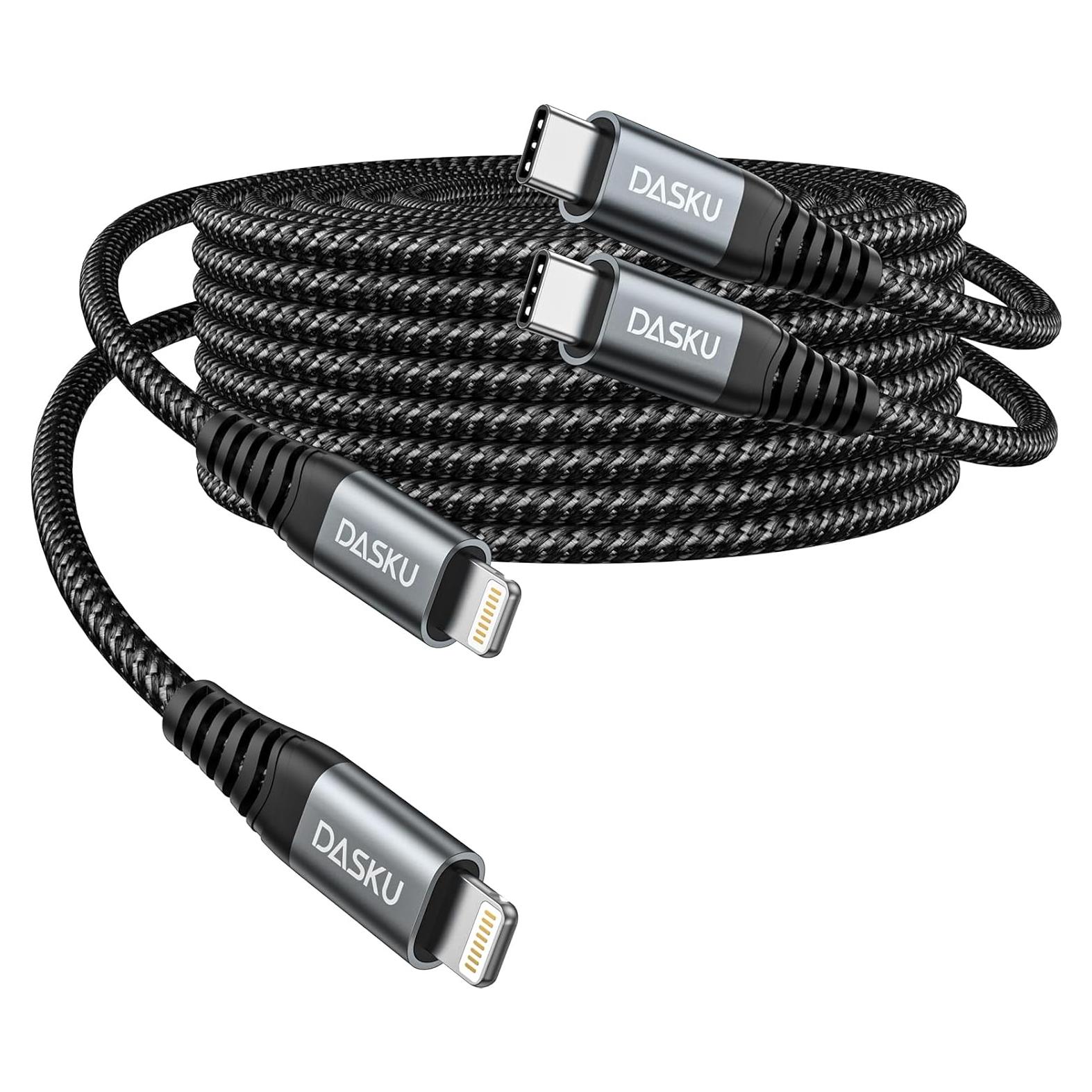 Cable USB C a Lightning Dasku 1.83m Cargador Rápido MFi