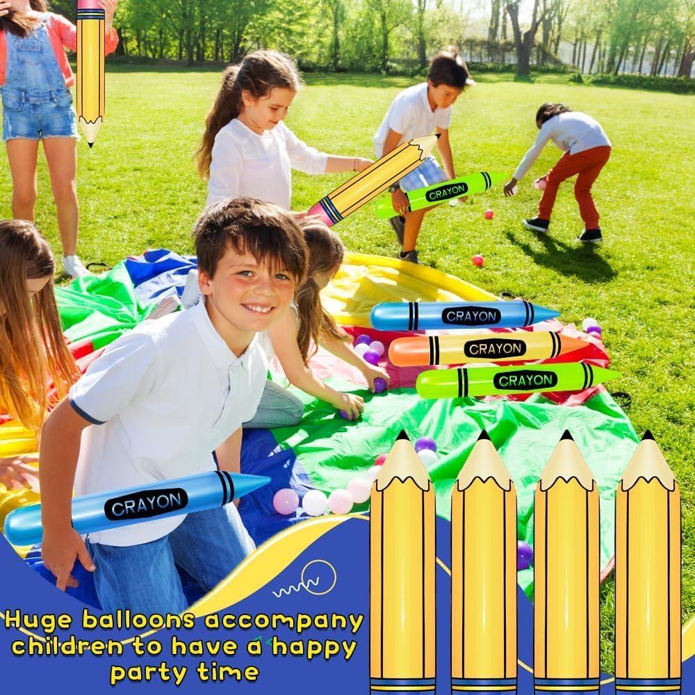 Juego de 6 Globos Inflables Lápiz y Crayón Denylo Pro