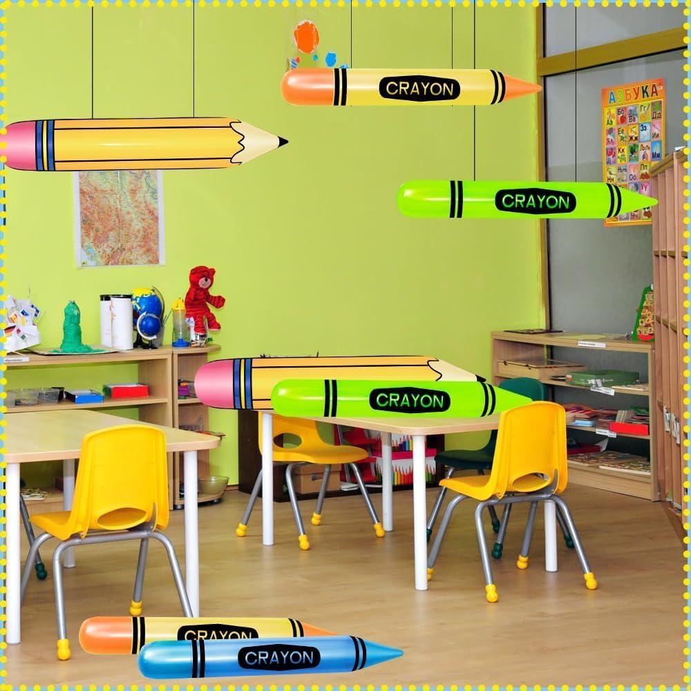 Juego de 6 Globos Inflables Lápiz y Crayón Denylo Pro