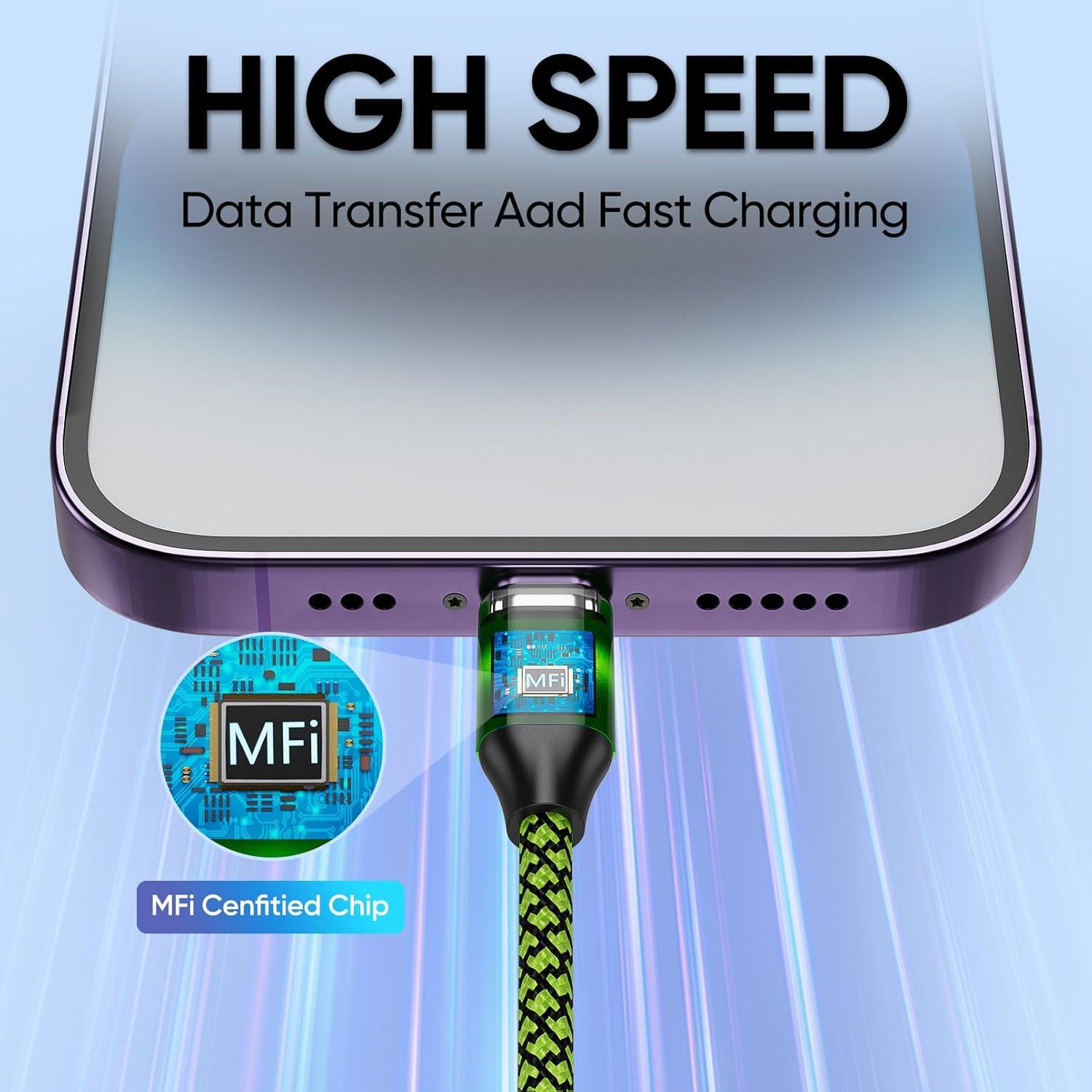 Cargador USB Lightning KREMORV 5 Cables 3.05m Carga Rápida