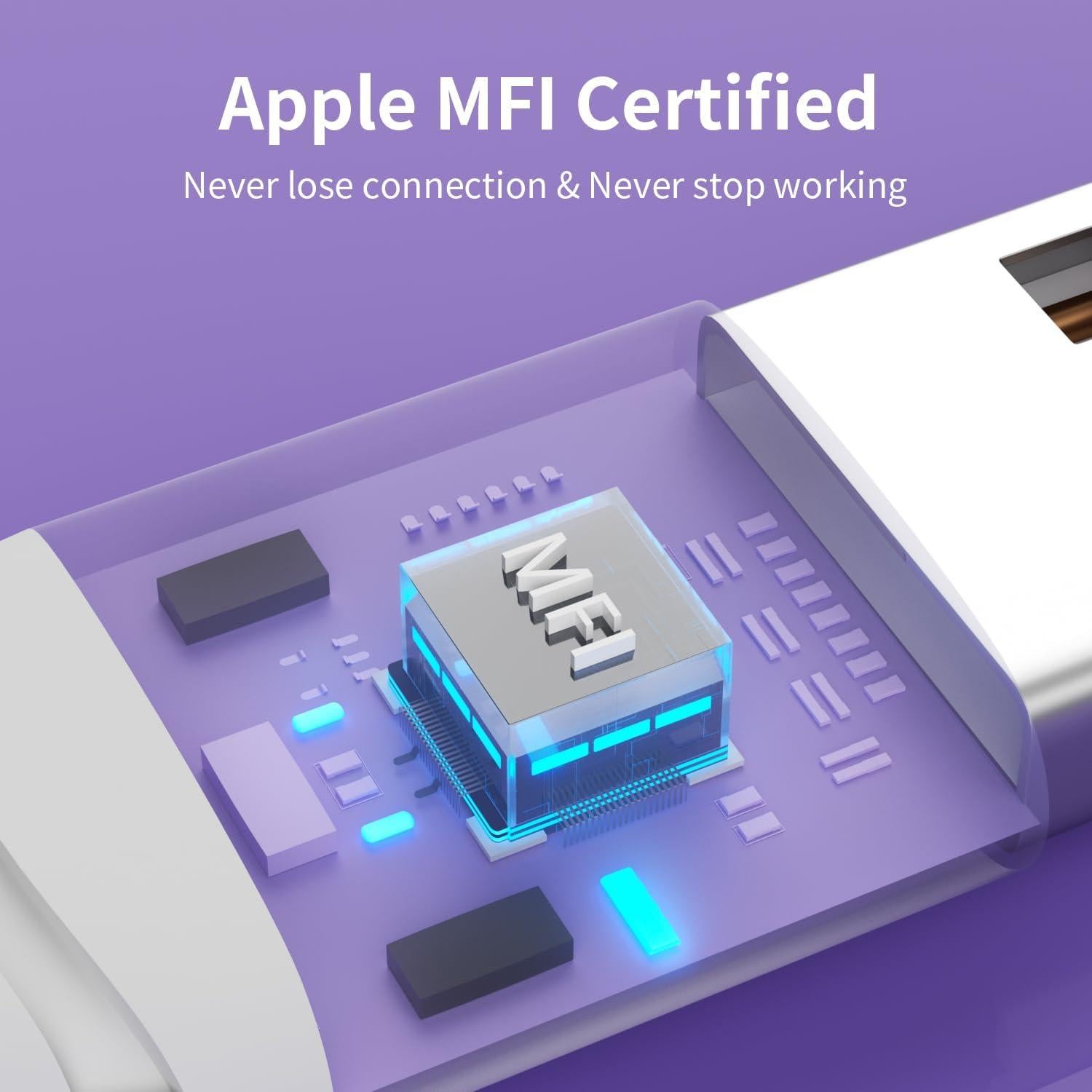 Cargador USB A a Lightning IDISON 6FT 3 Pack Carga Rápida