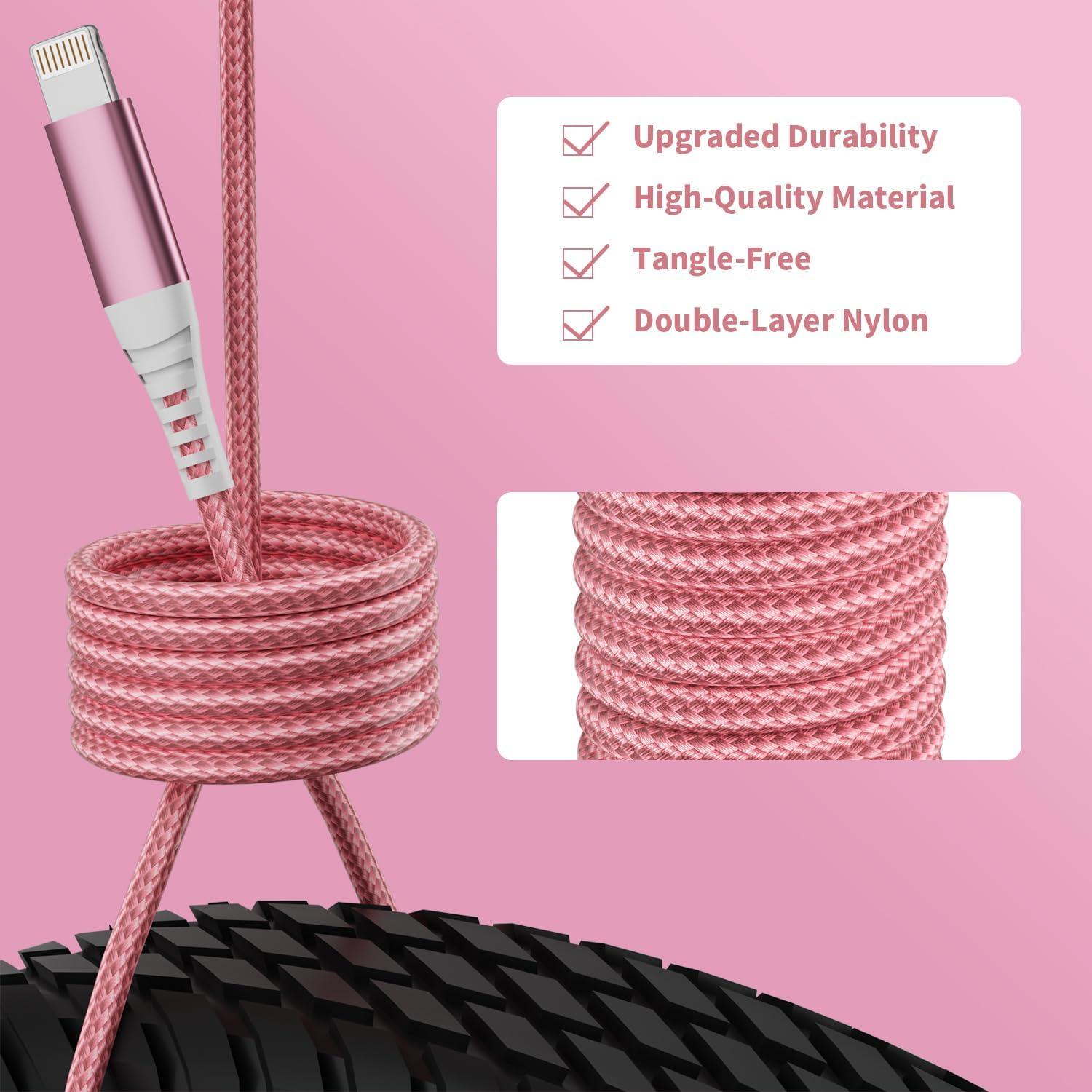 Cargador USB A a Lightning IDISON 6FT 3 Pack Carga Rápida