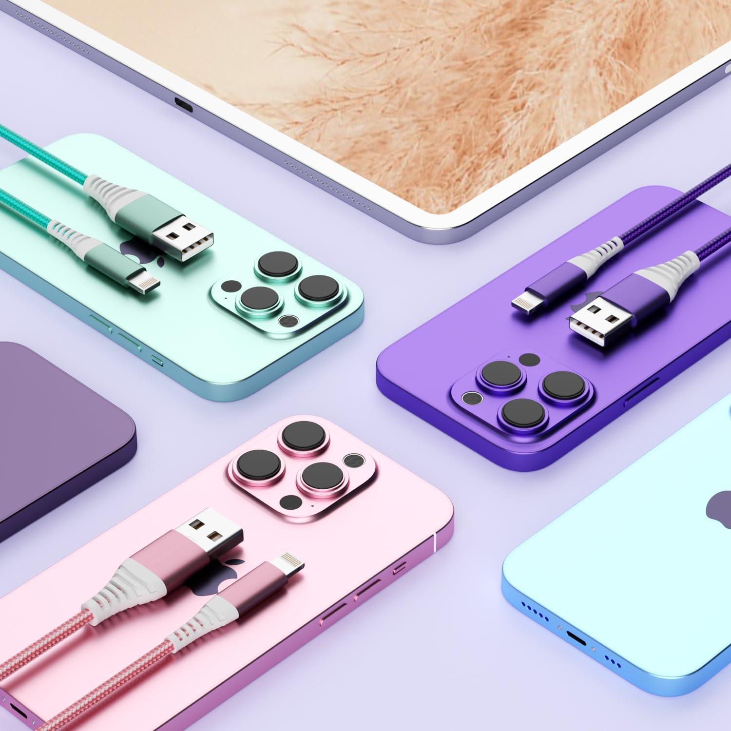 Cargador USB A a Lightning IDISON 6FT 3 Pack Carga Rápida