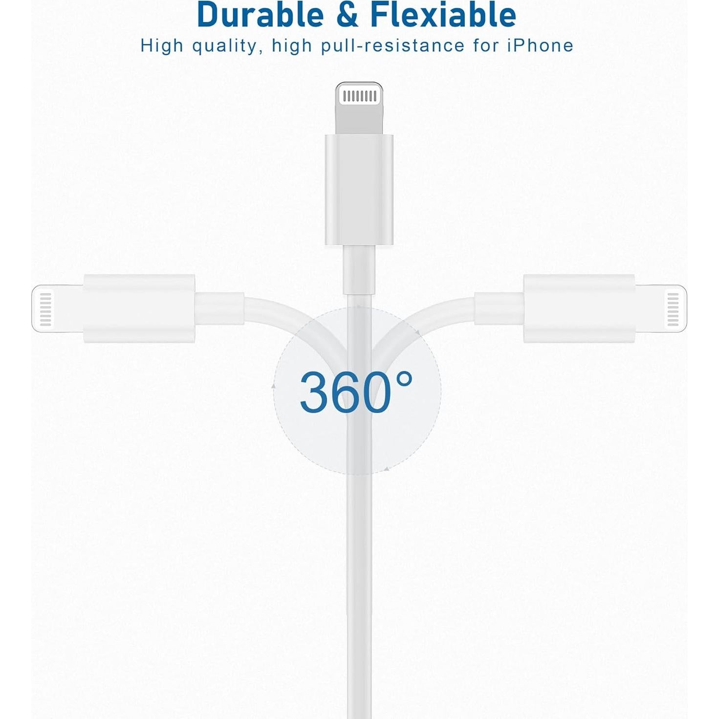Cable USB C a Lightning Niubil 2Pack 3m Carga Rápida MFi