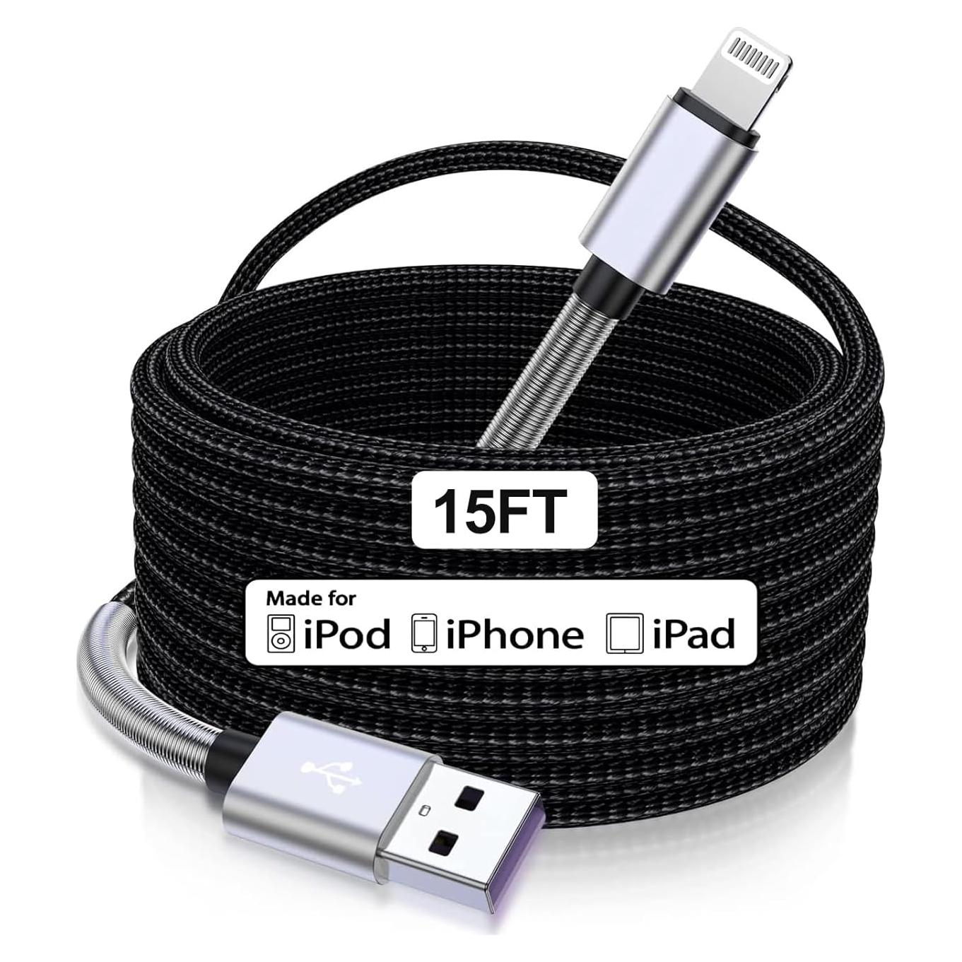 Cable de Carga Extra Largo Cabepow 5M MFi para iPhone