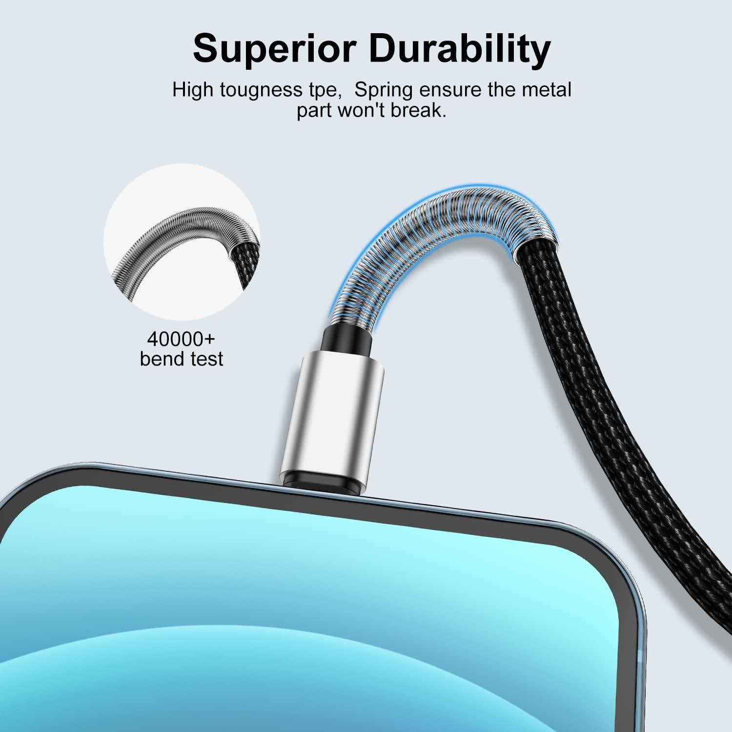 Cable de Carga Extra Largo Cabepow 5M MFi para iPhone