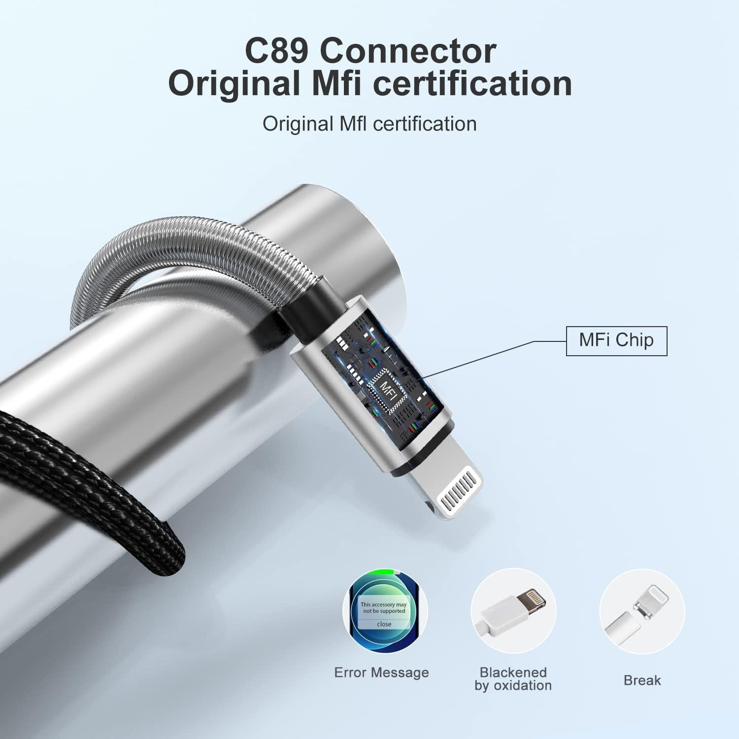 Cable de Carga Extra Largo Cabepow 5M MFi para iPhone