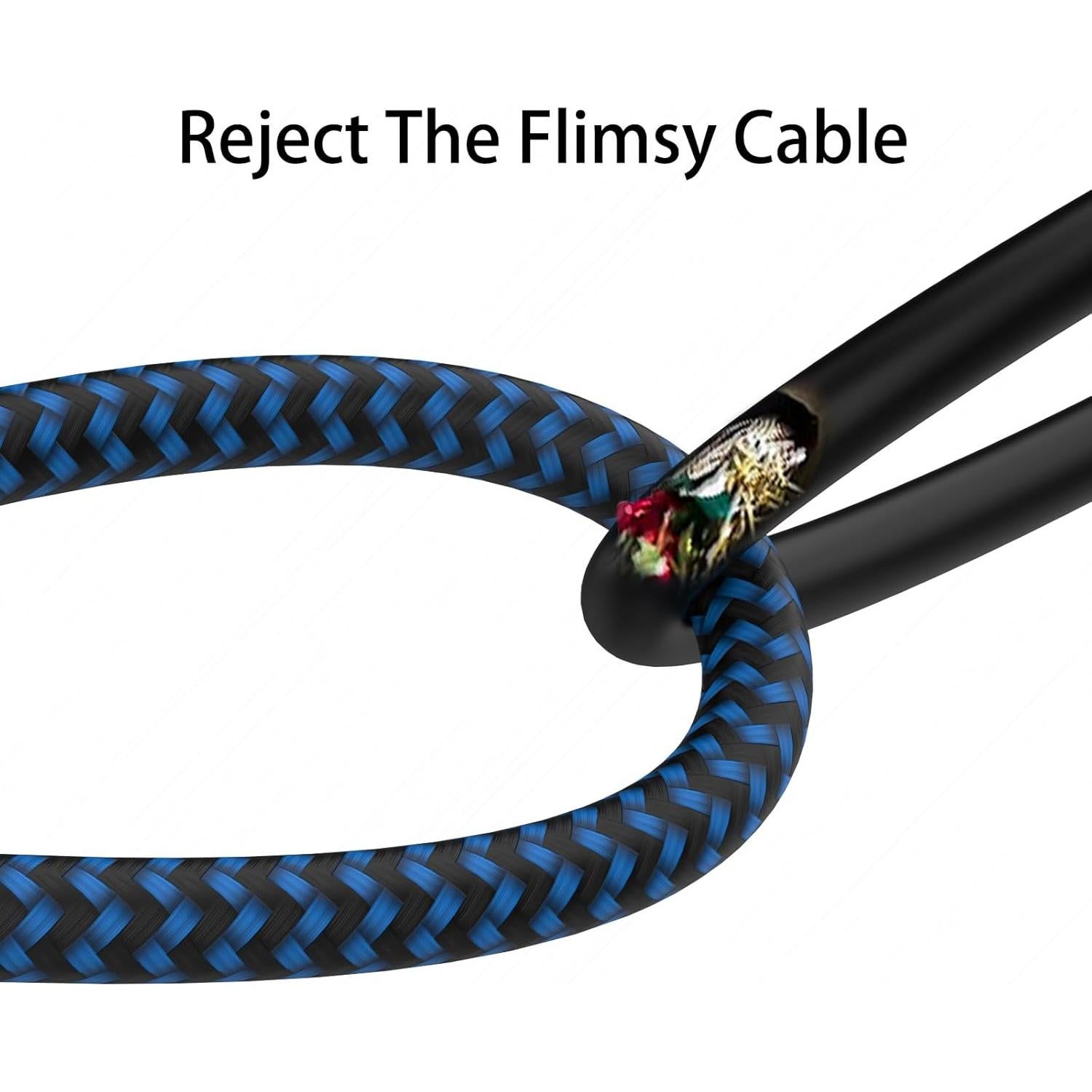 Cable USB C a USB C MUXA 60W 3m Carga Rápida Nylon Trenzado