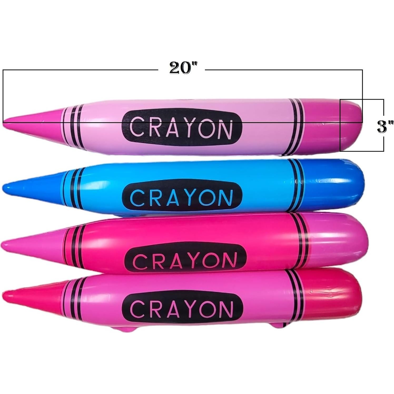 Crayones Inflables Coloridos Zugar Land Paquete de 12