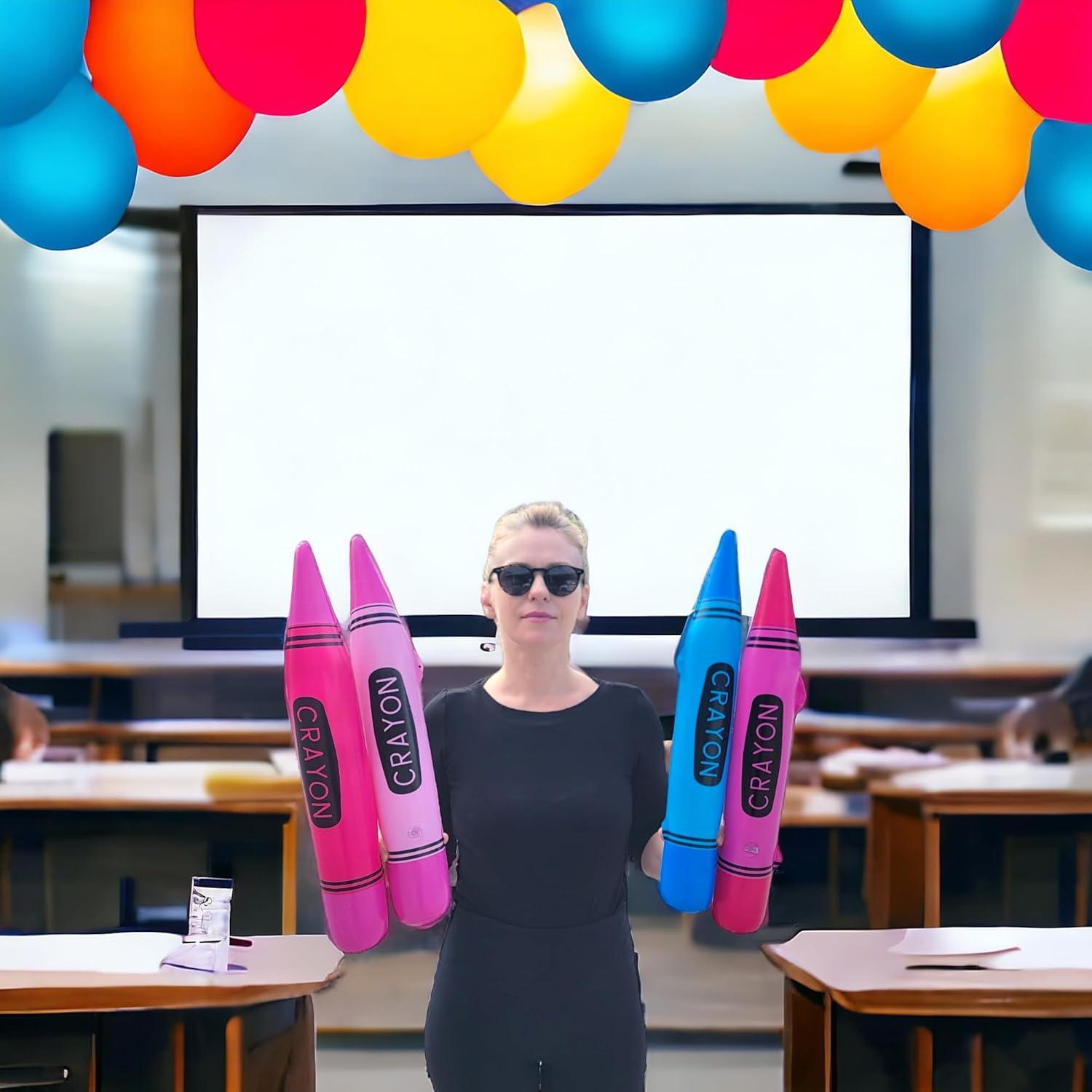 Crayones Inflables Coloridos Zugar Land Paquete de 12