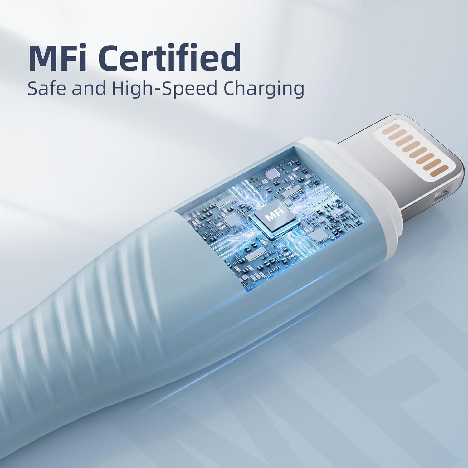 Paquete de 3 Cables USB C a Lightning MenoSupp 1.83m Carga Rápida