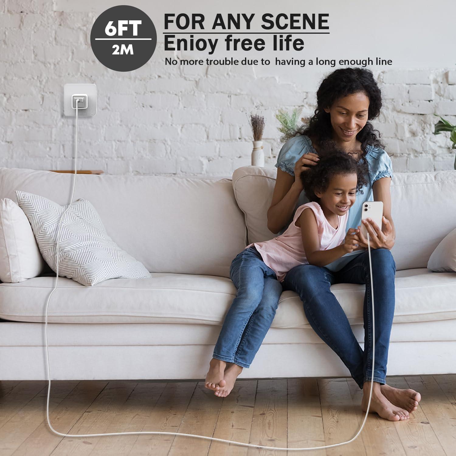 Cargador Rápido MFi Apple 2 Paquete con Cable Lightning 6FT