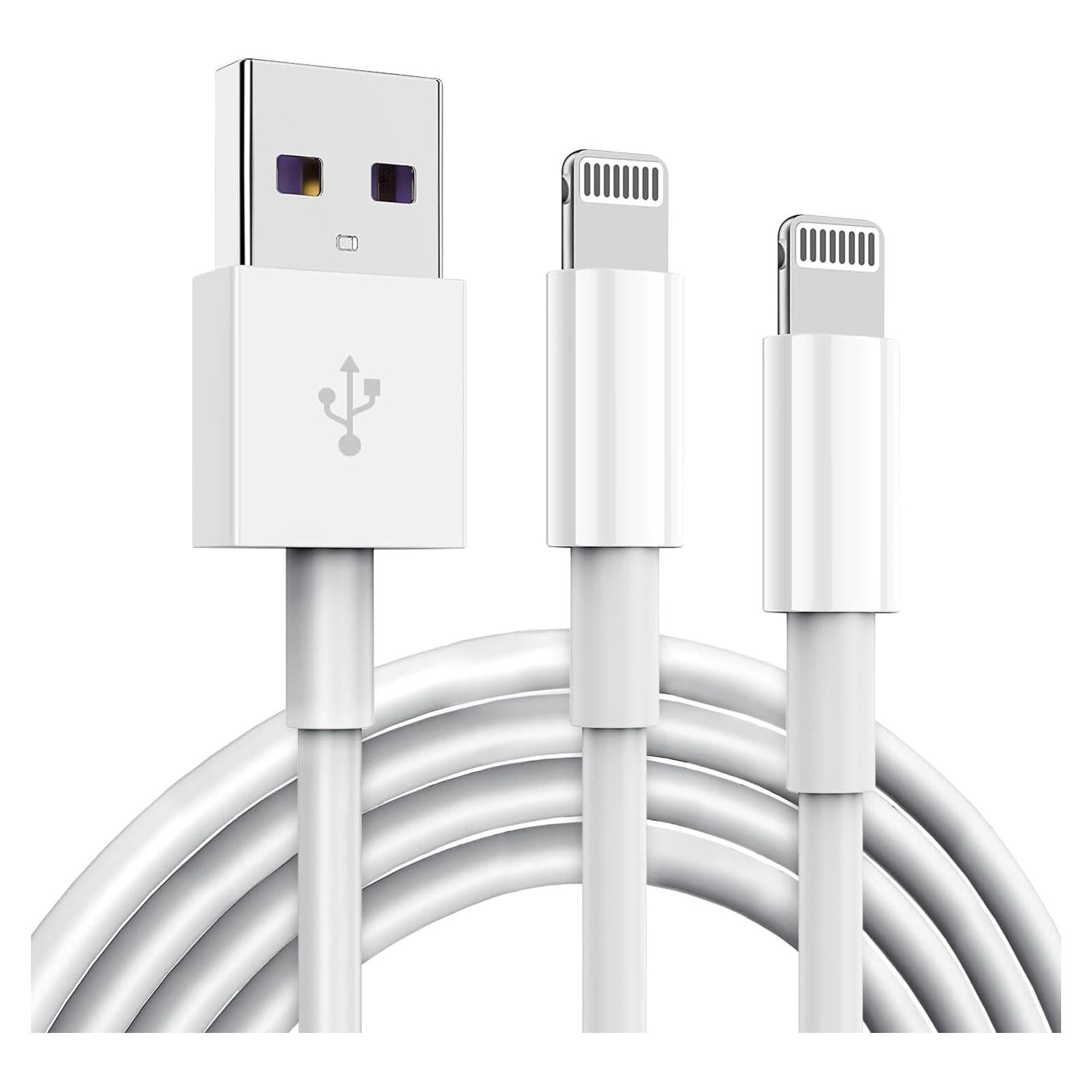 Paquete de 2 Cables Lightning MFi 6 Pies TUMABER para iPhone