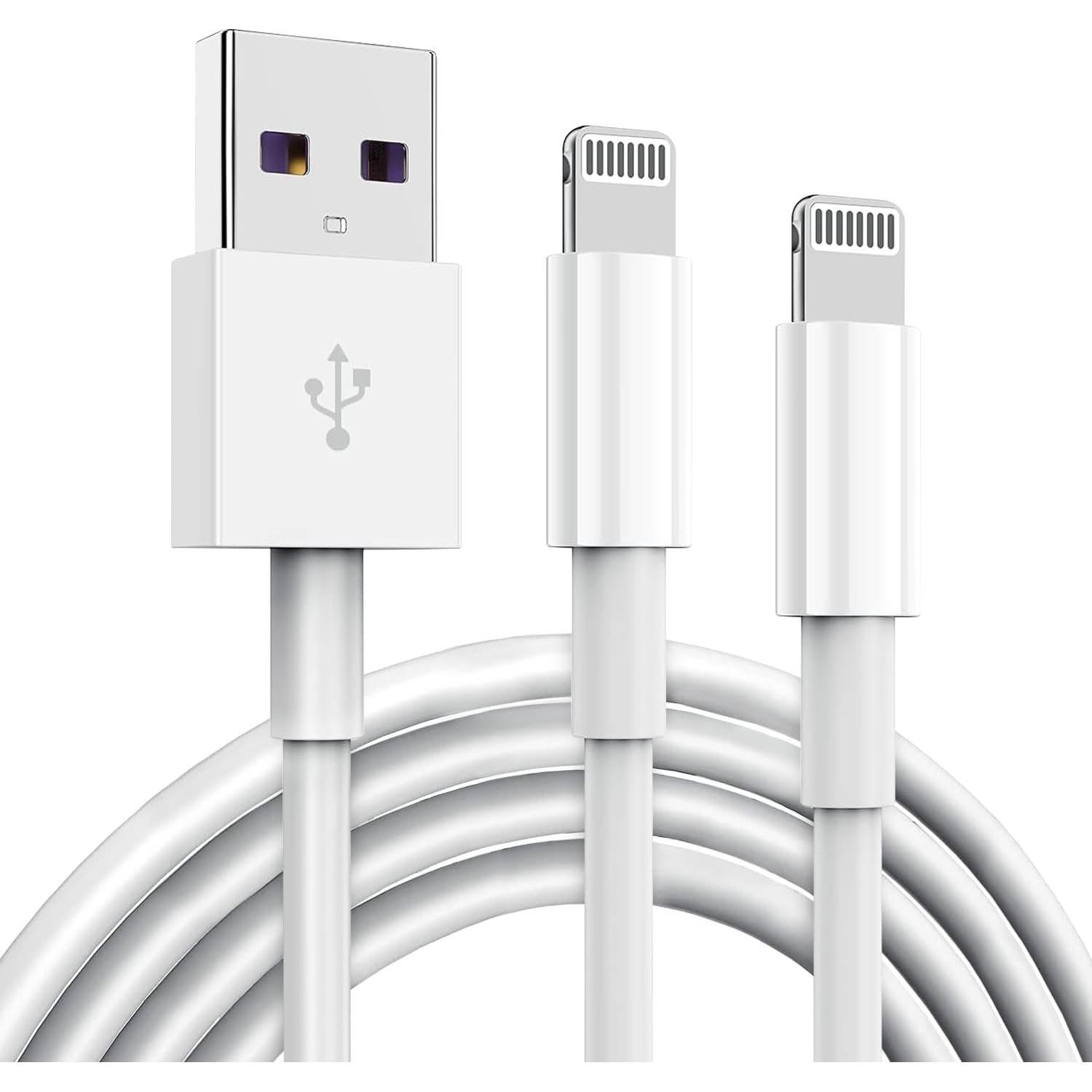 Paquete de 2 Cables Lightning MFi 6 Pies TUMABER para iPhone