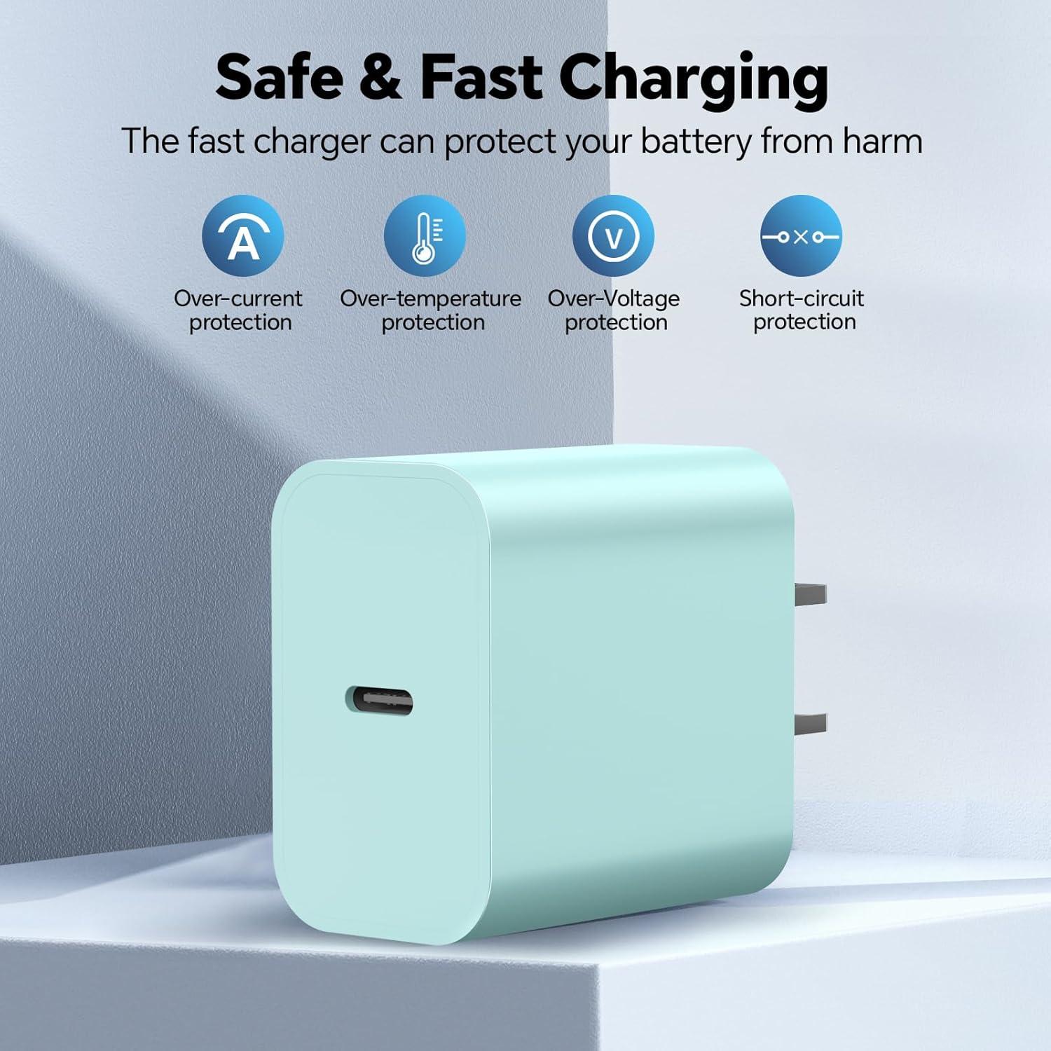 Cable de Carga Rápida USB C 60W 10FT 3Pack para iPhone 16/15